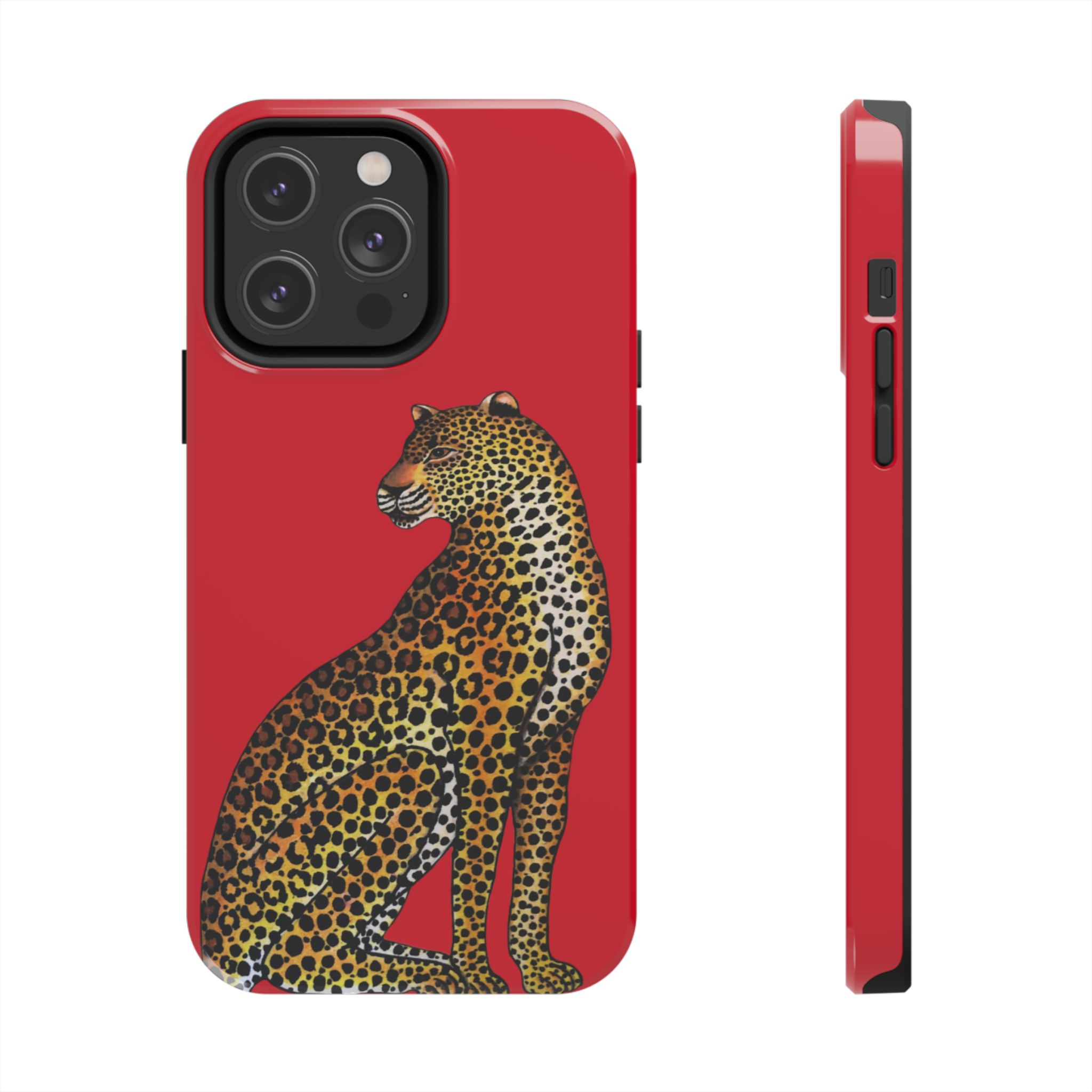Leopard Phone Case - Red - Image 49