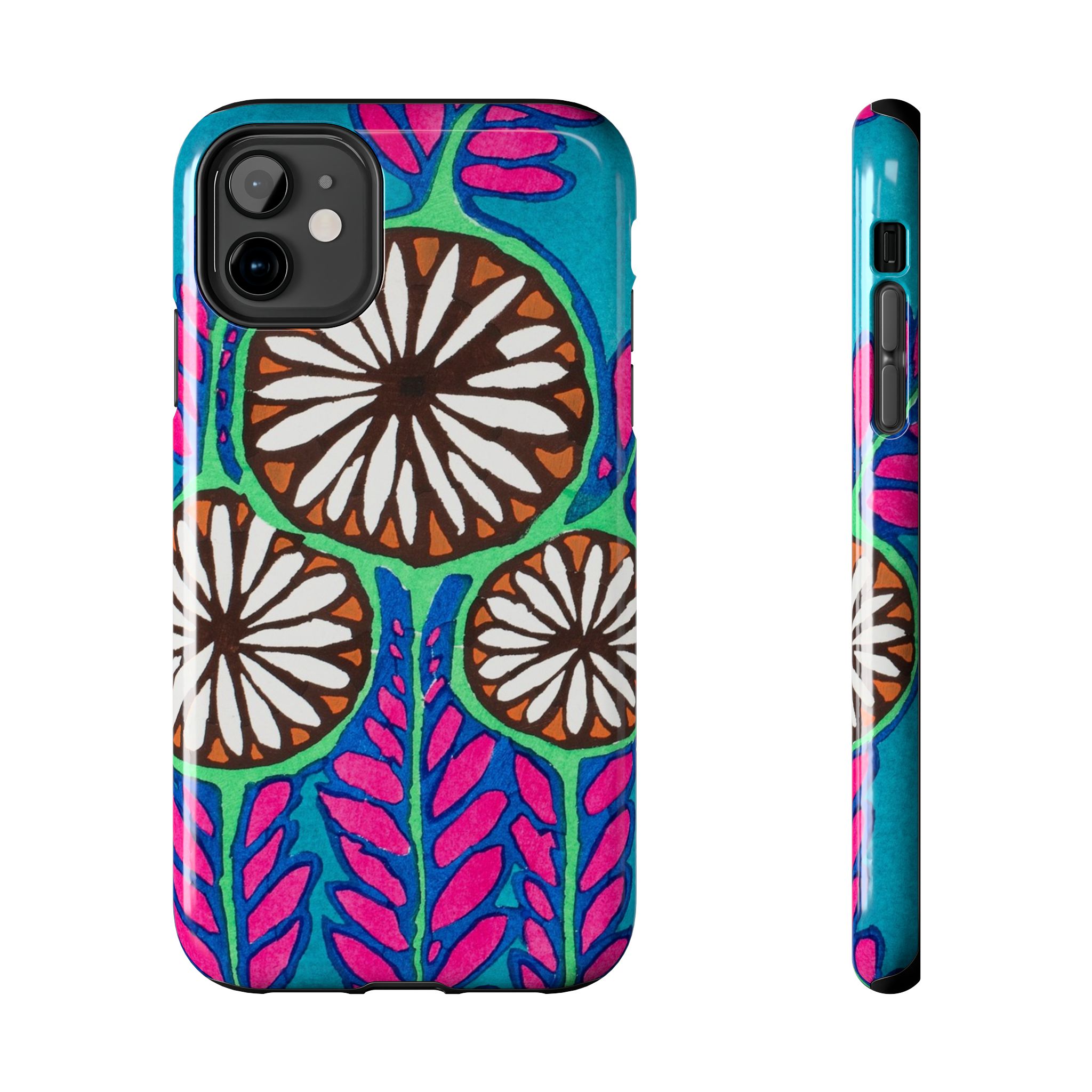 3 Abstract Flowers Phone Case