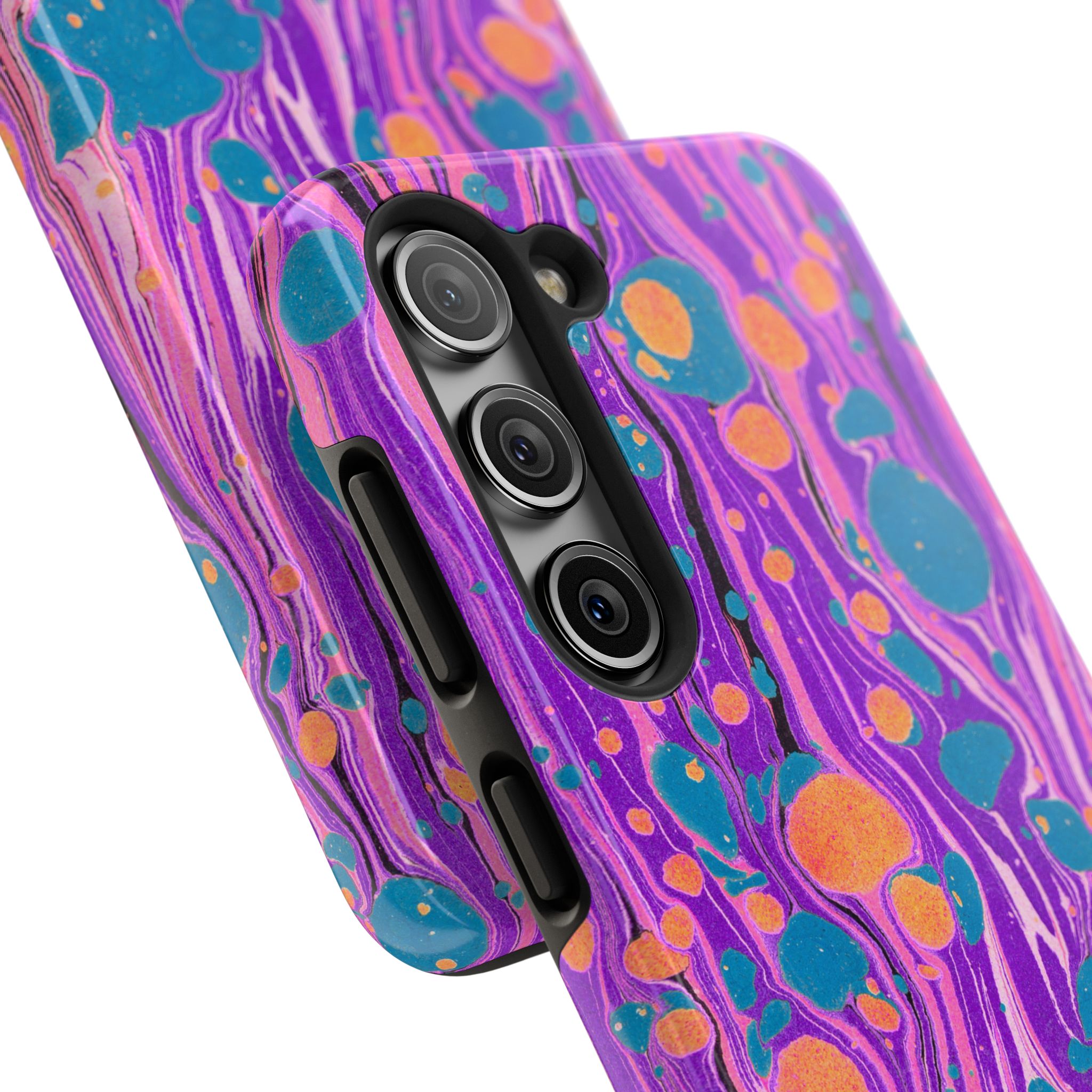 Marbled Phone Case - Purple, Orange & Blue - Image 86