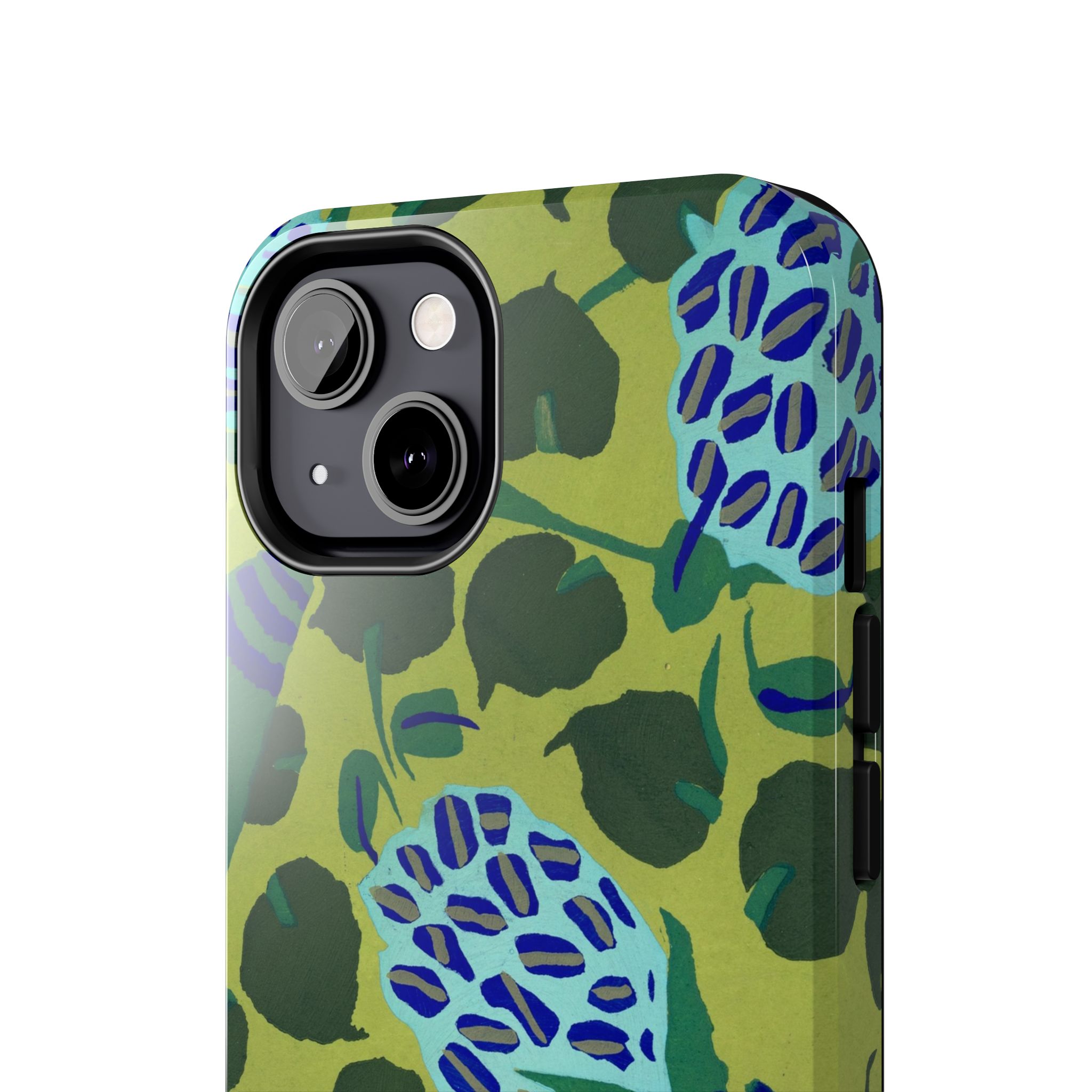 Blue & Green Floral Abstract Phone Case - Image 32