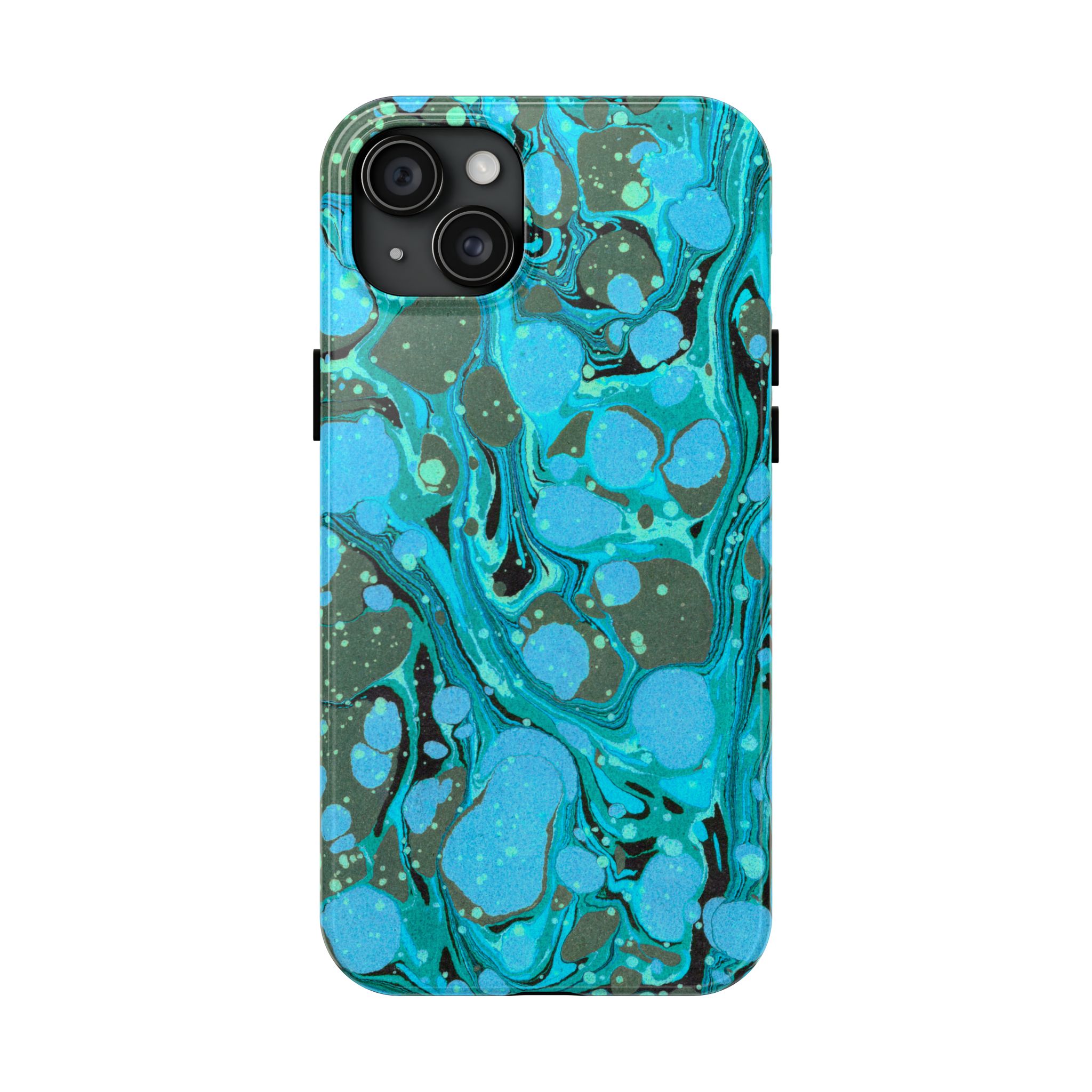 Marbled Phone Case - Aqua & Moss Green - Image 61