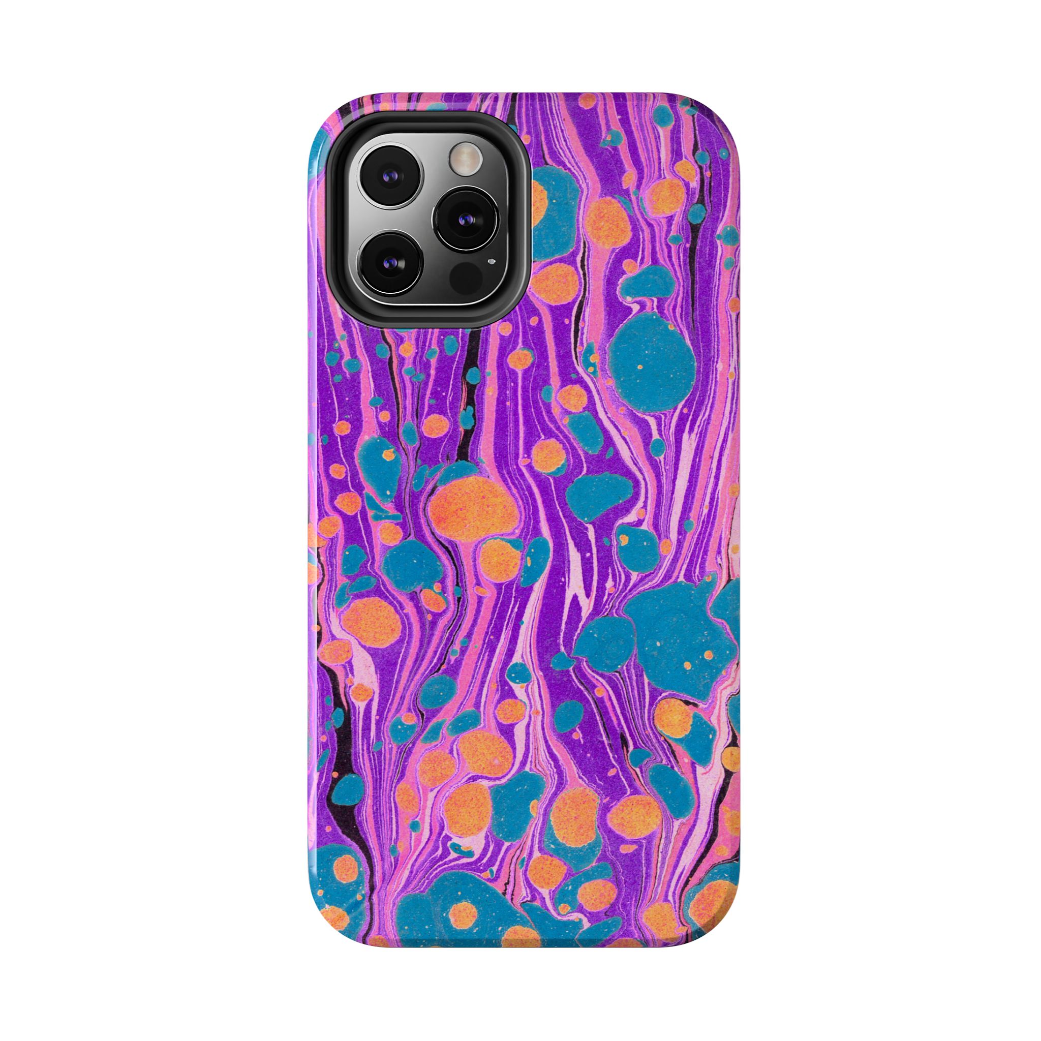 Marbled Phone Case - Purple, Orange & Blue - Image 22