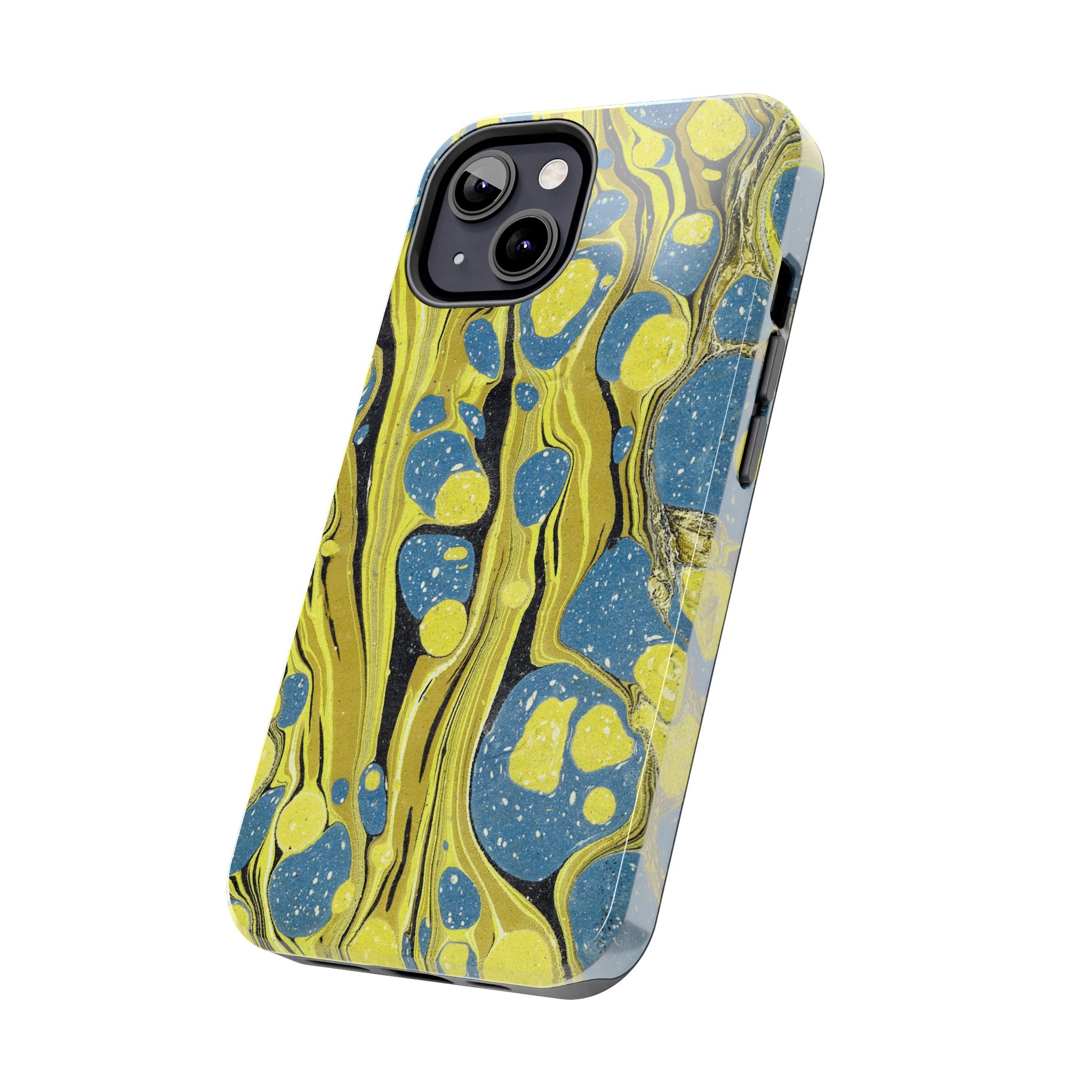 Marbled Phone Case - Citrine and Blue - Image 31