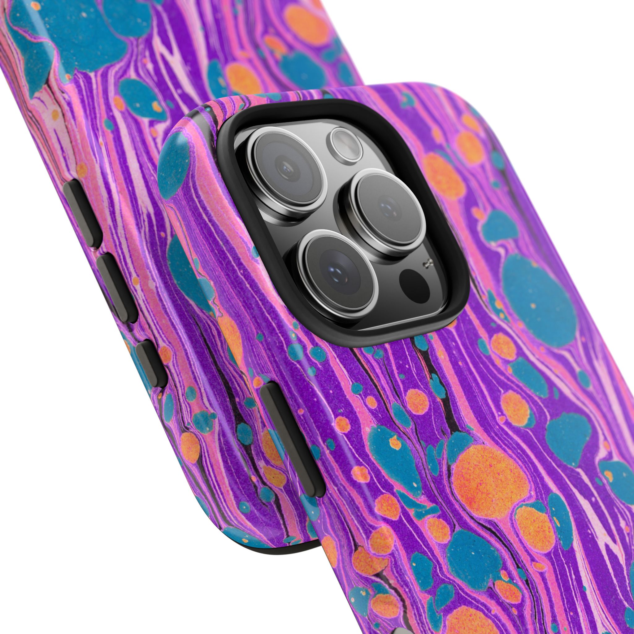 Marbled Phone Case - Purple, Orange & Blue - Image 70