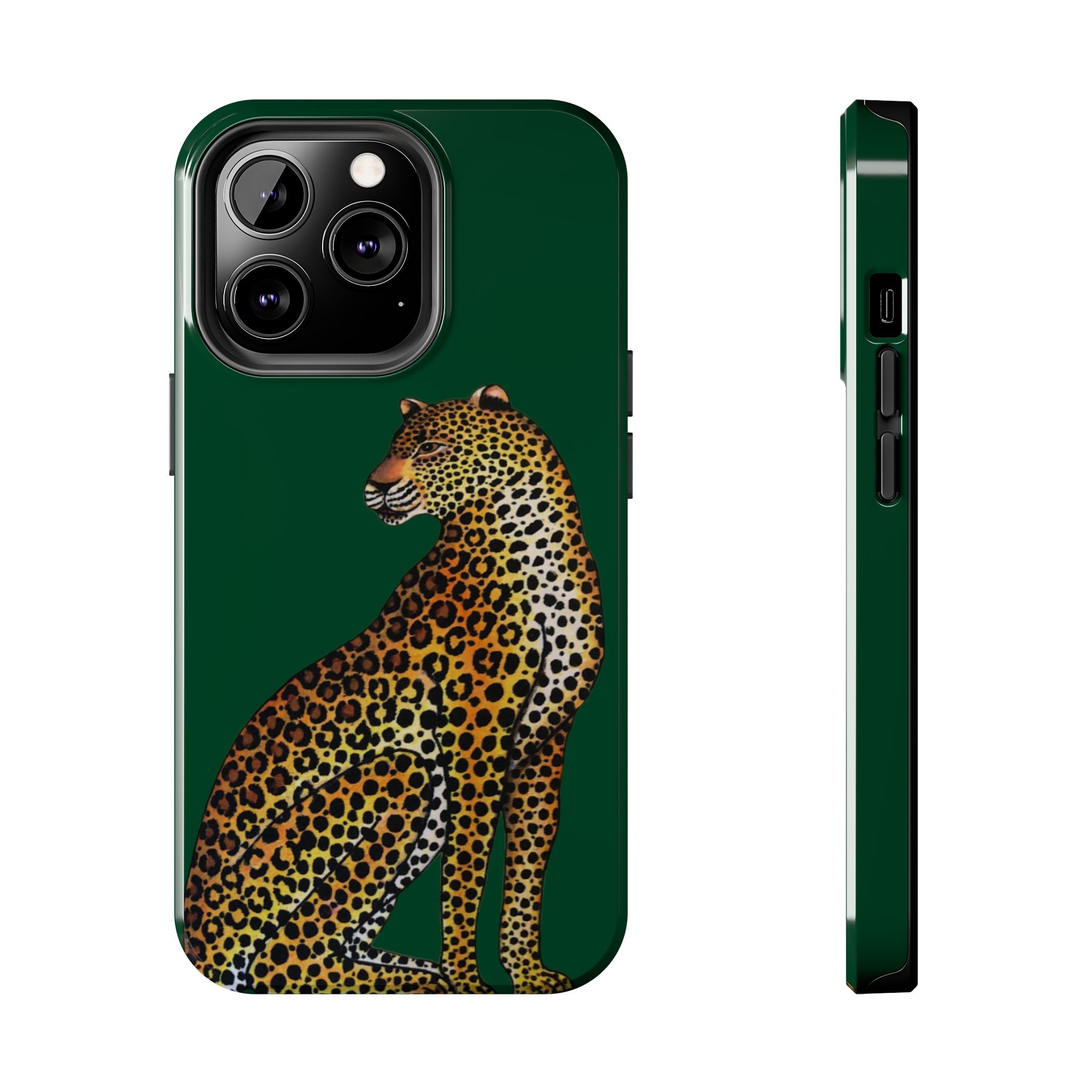 Leopard Phone Case - Racing Green - Image 37