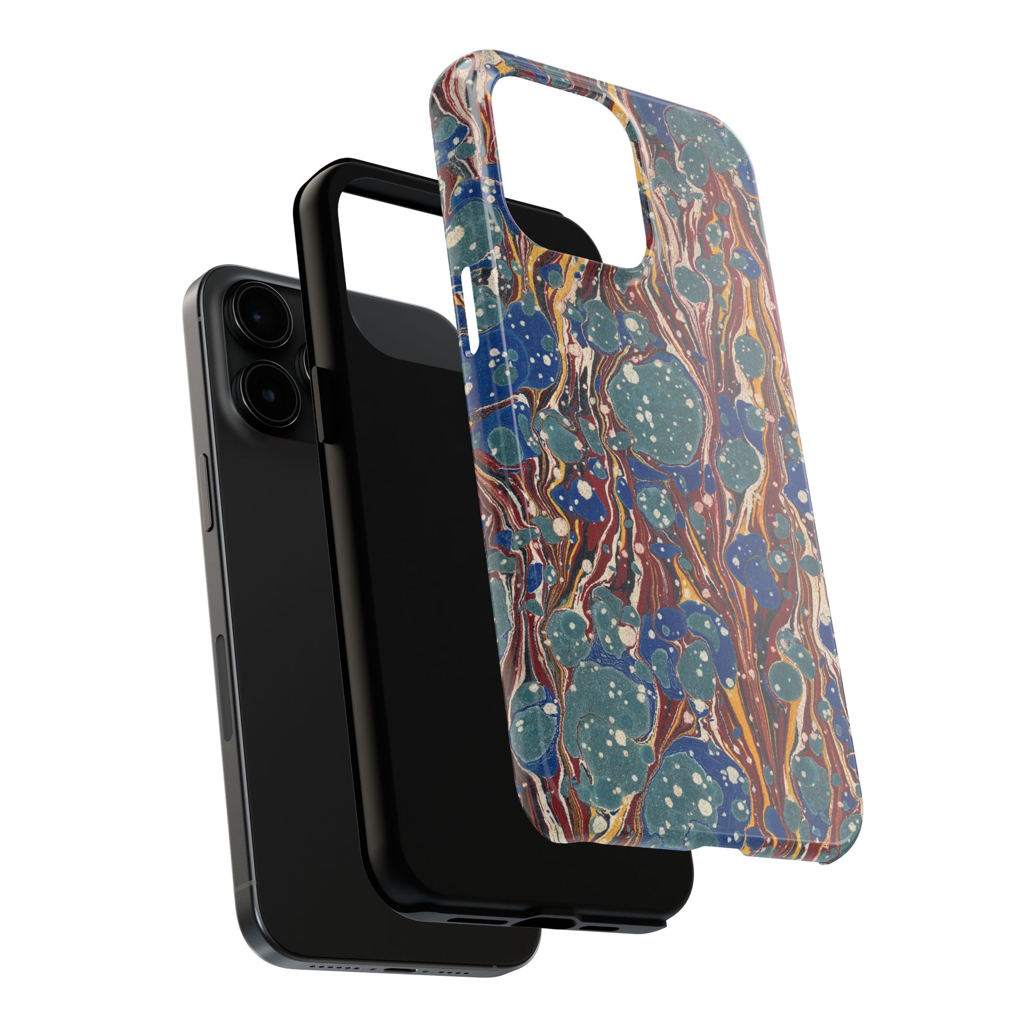 Marbled Phone Case - Dusty Blue & Rust - Image 68