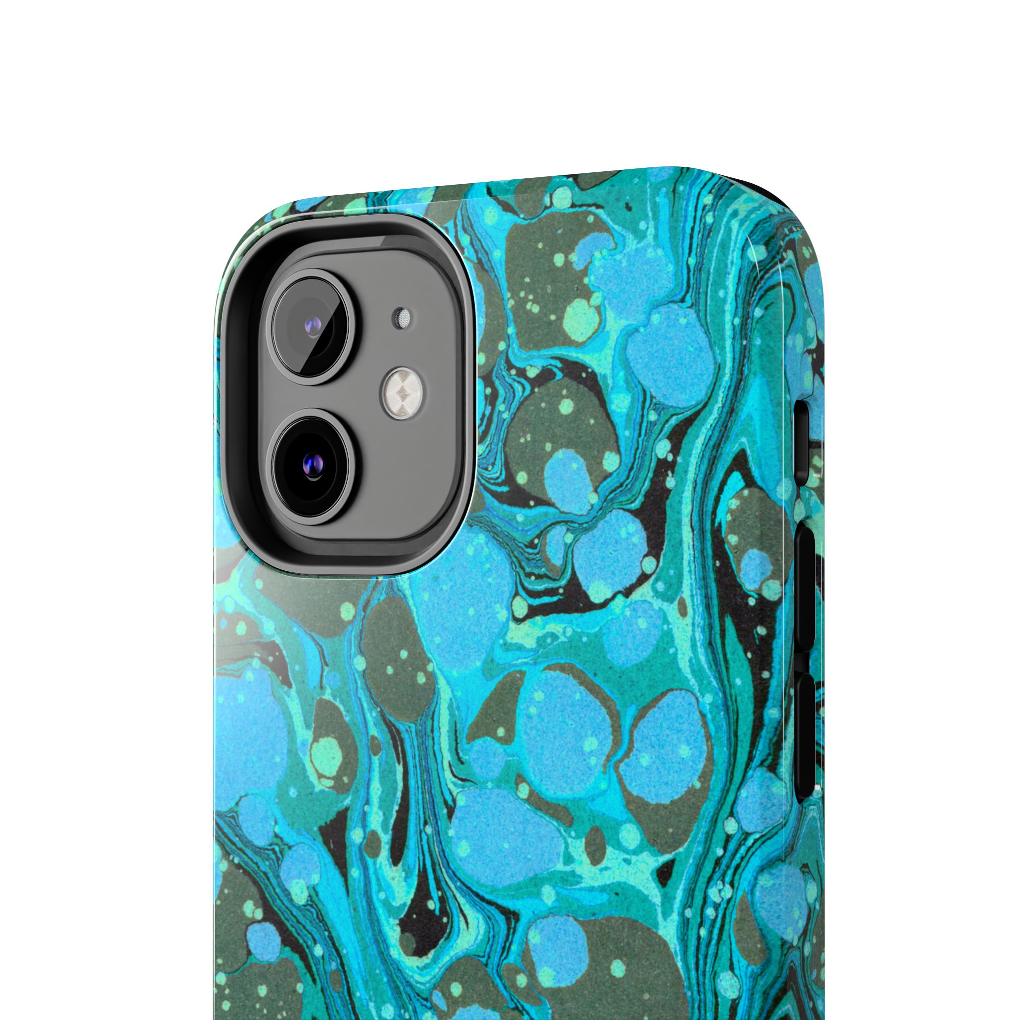 Marbled Phone Case - Aqua & Moss Green - Image 20