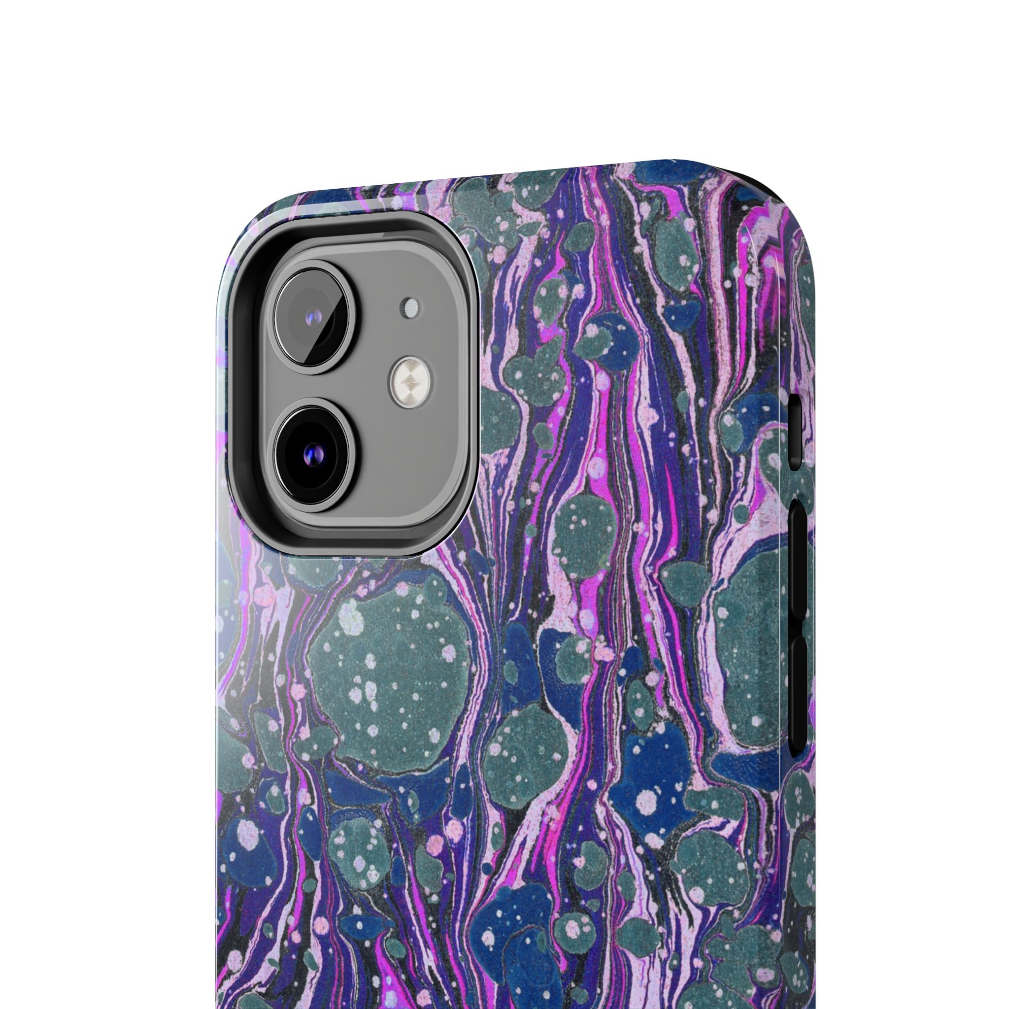 Marbled Phone Case - Navy, Magenta & Moss Green - Image 16