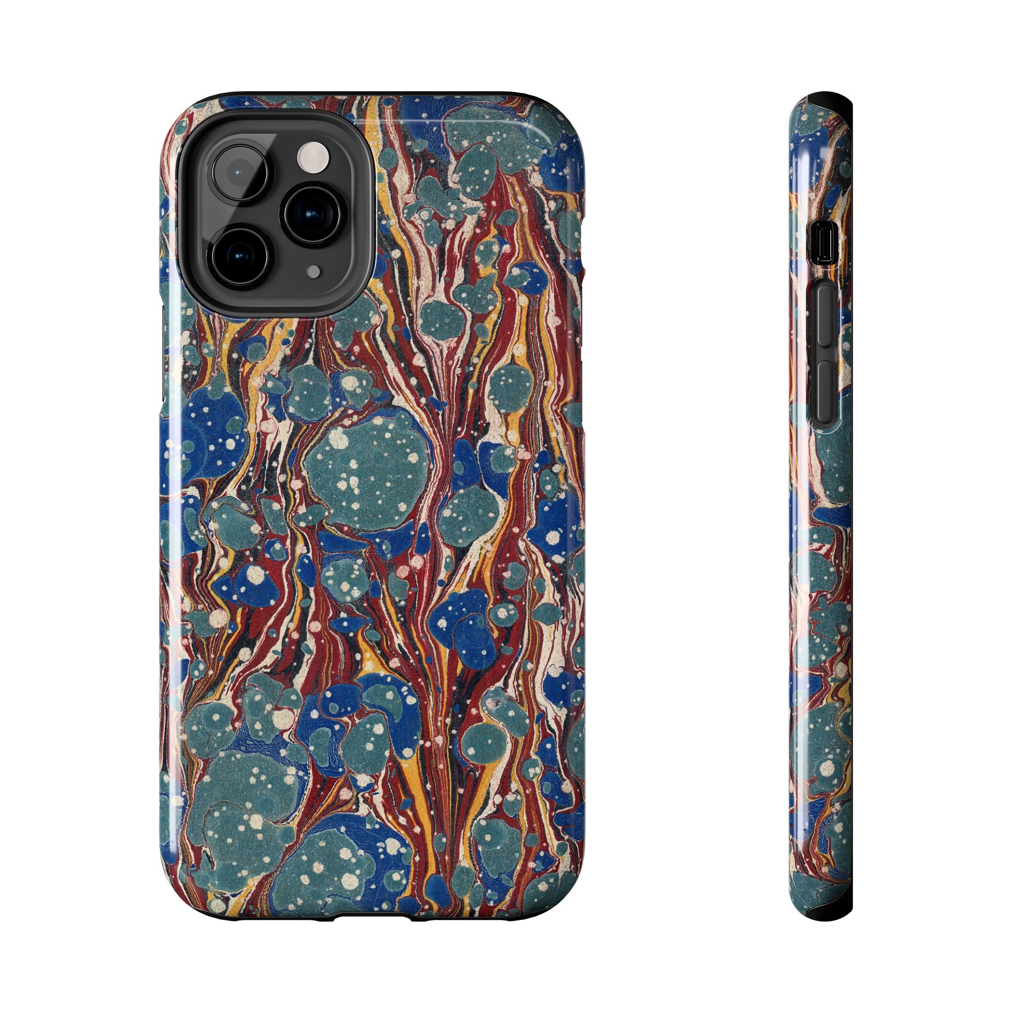 Marbled Phone Case - Dusty Blue & Rust - Image 5
