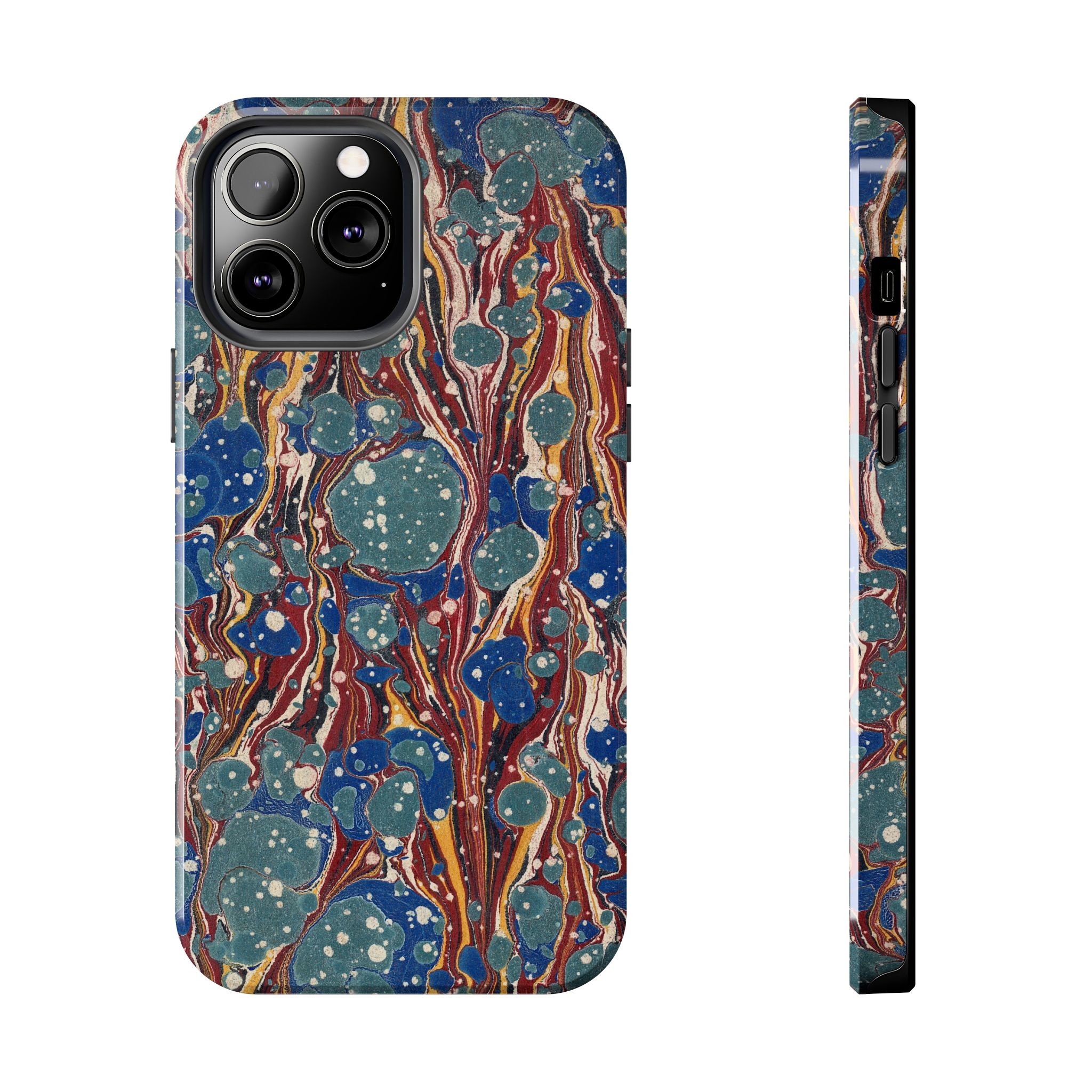 Marbled Phone Case - Dusty Blue & Rust - Image 41