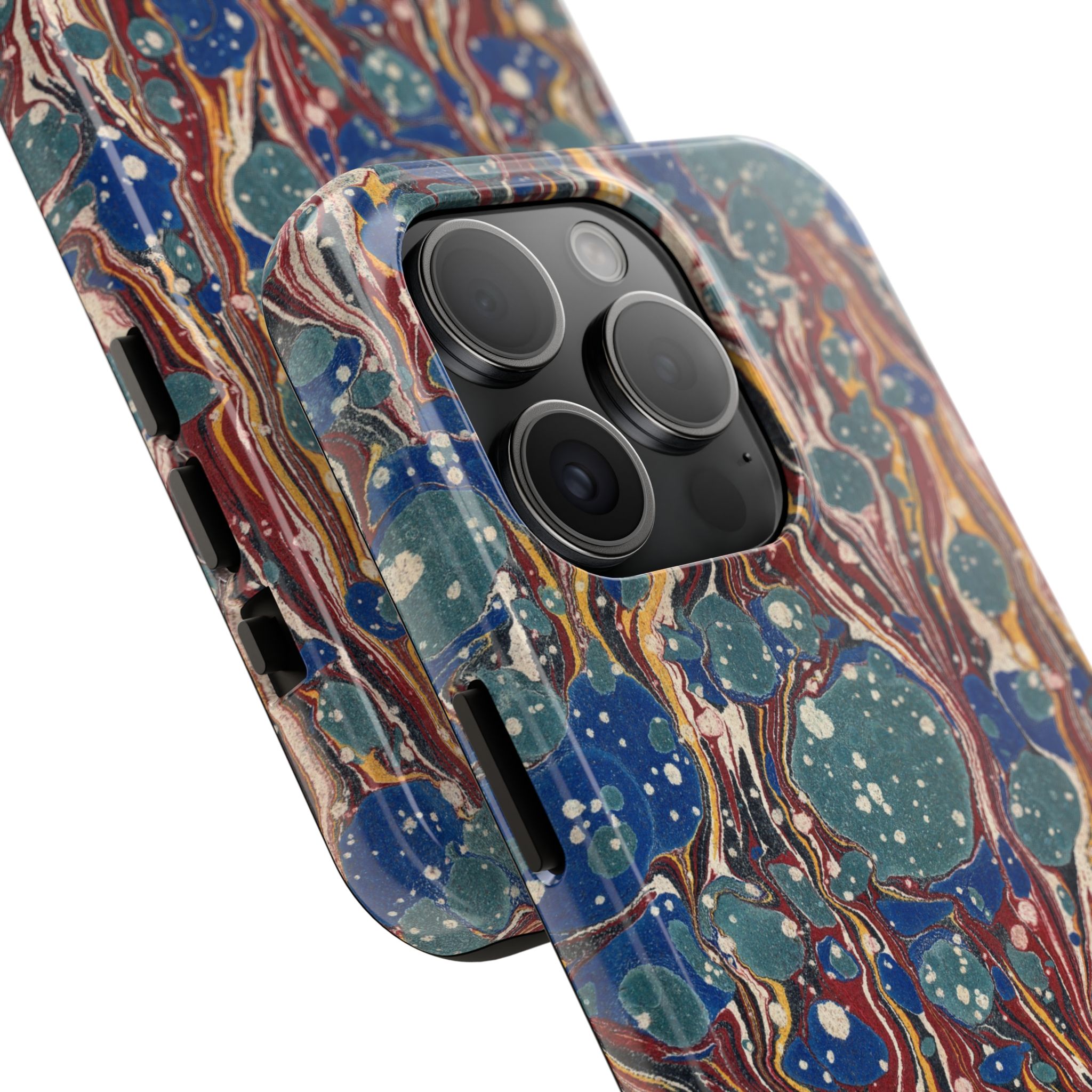 Marbled Phone Case - Dusty Blue & Rust - Image 58