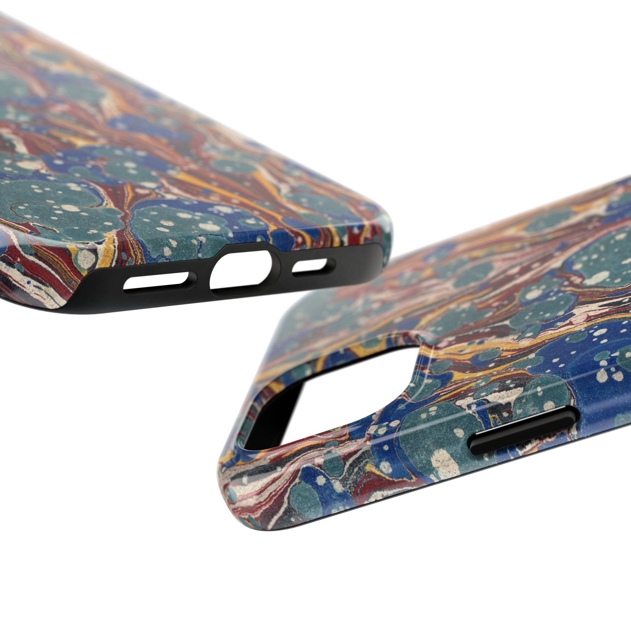 Marbled Phone Case - Dusty Blue & Rust - Image 63