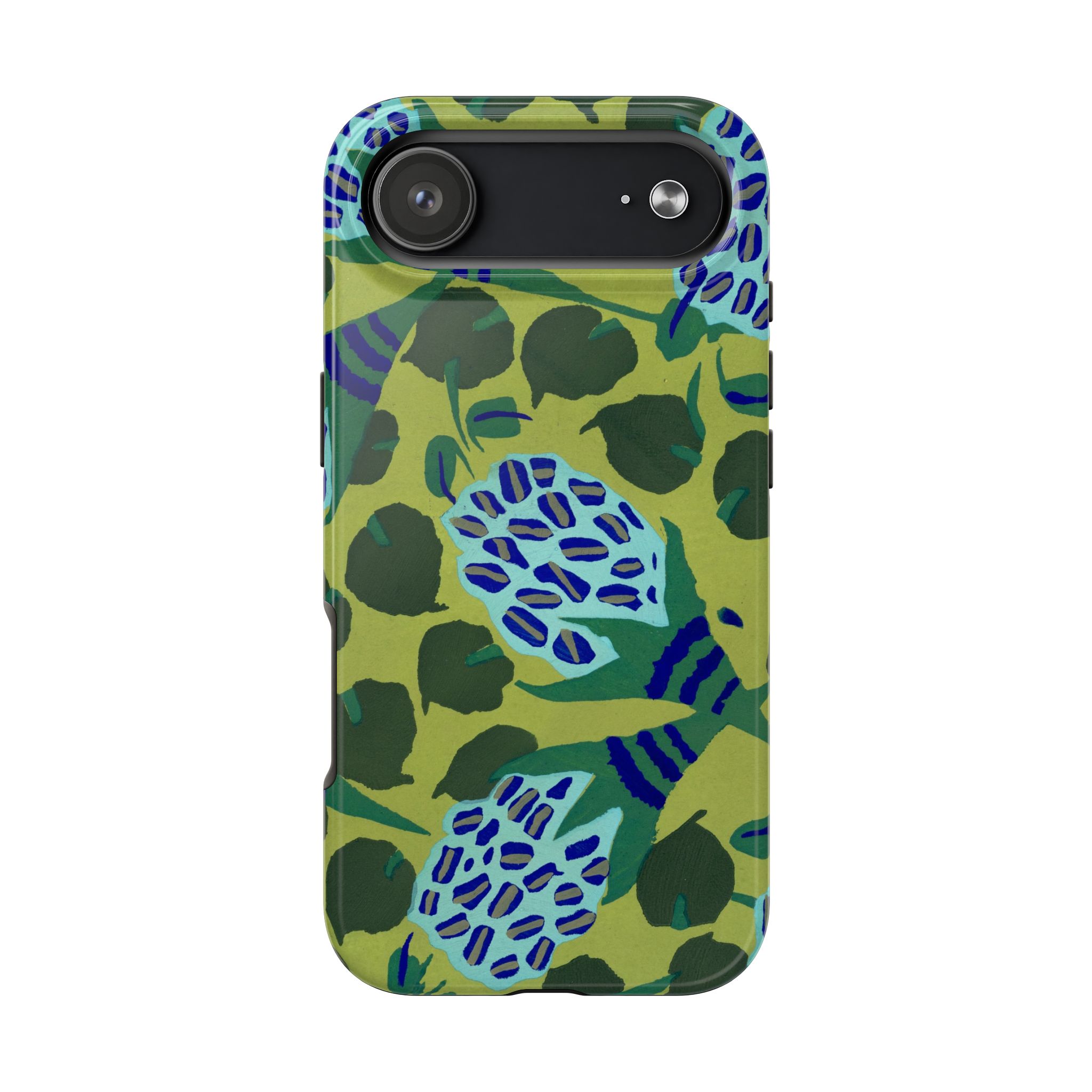 Blue & Green Floral Abstract Phone Case - Image 100