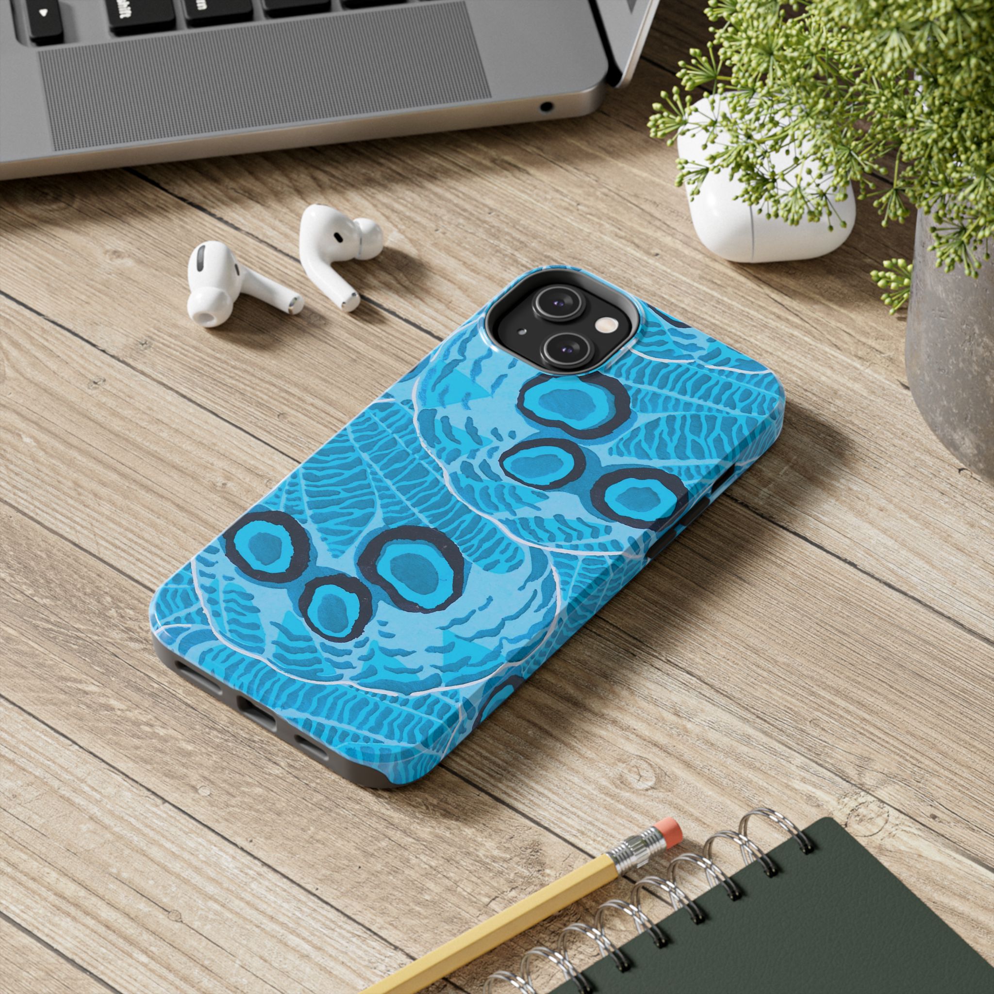 Abstract Spider Web Phone Case - Blue - Image 52