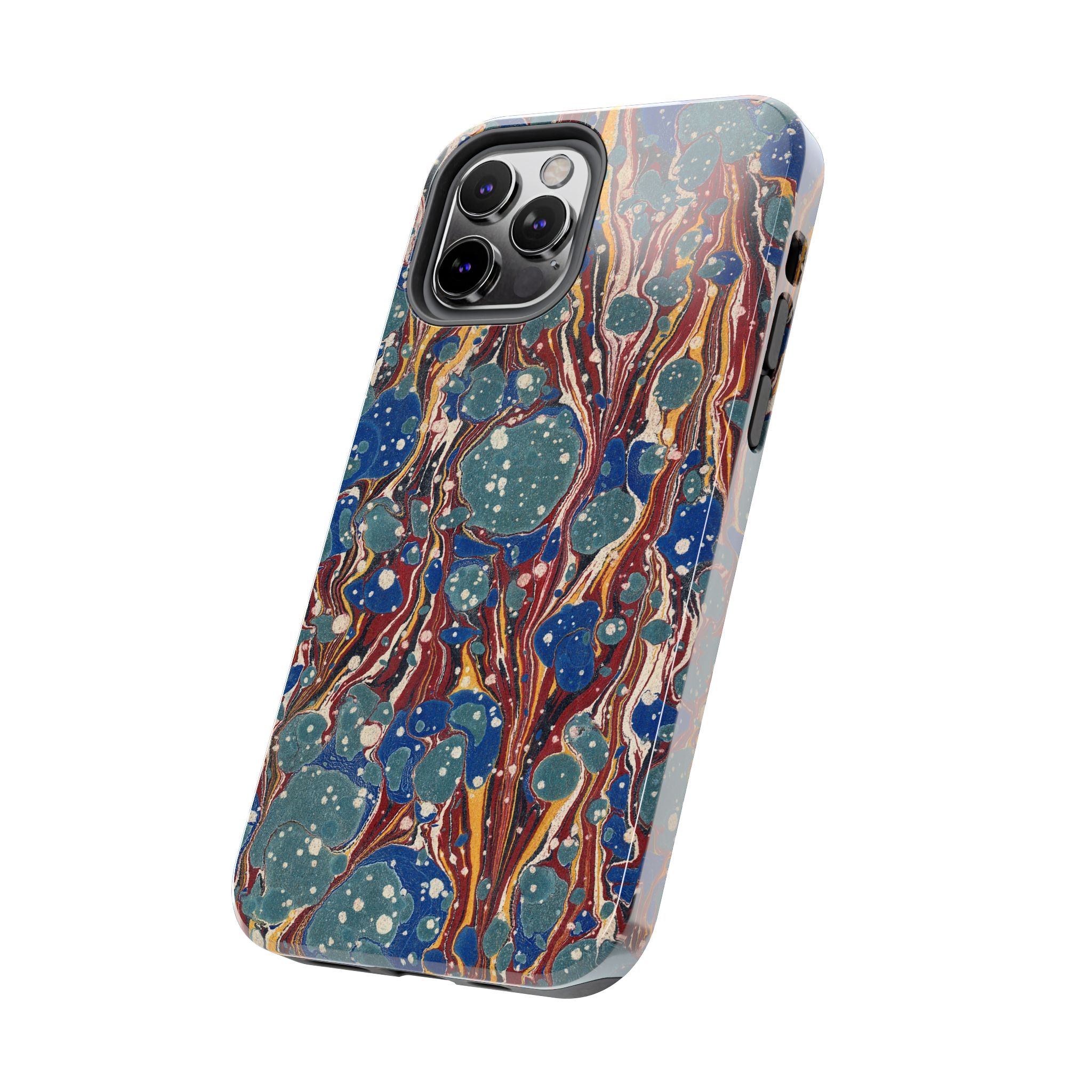 Marbled Phone Case - Dusty Blue & Rust - Image 23