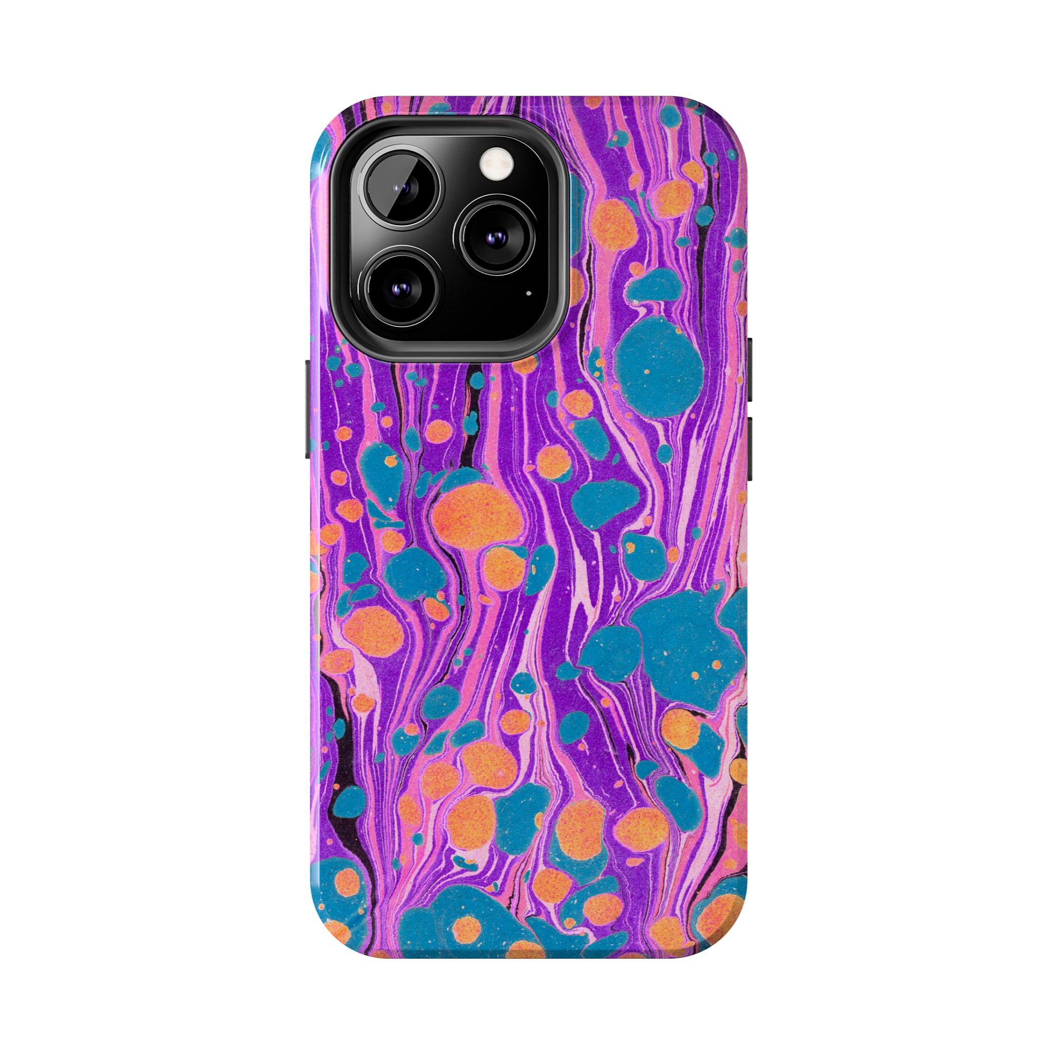 Marbled Phone Case - Purple, Orange & Blue - Image 38