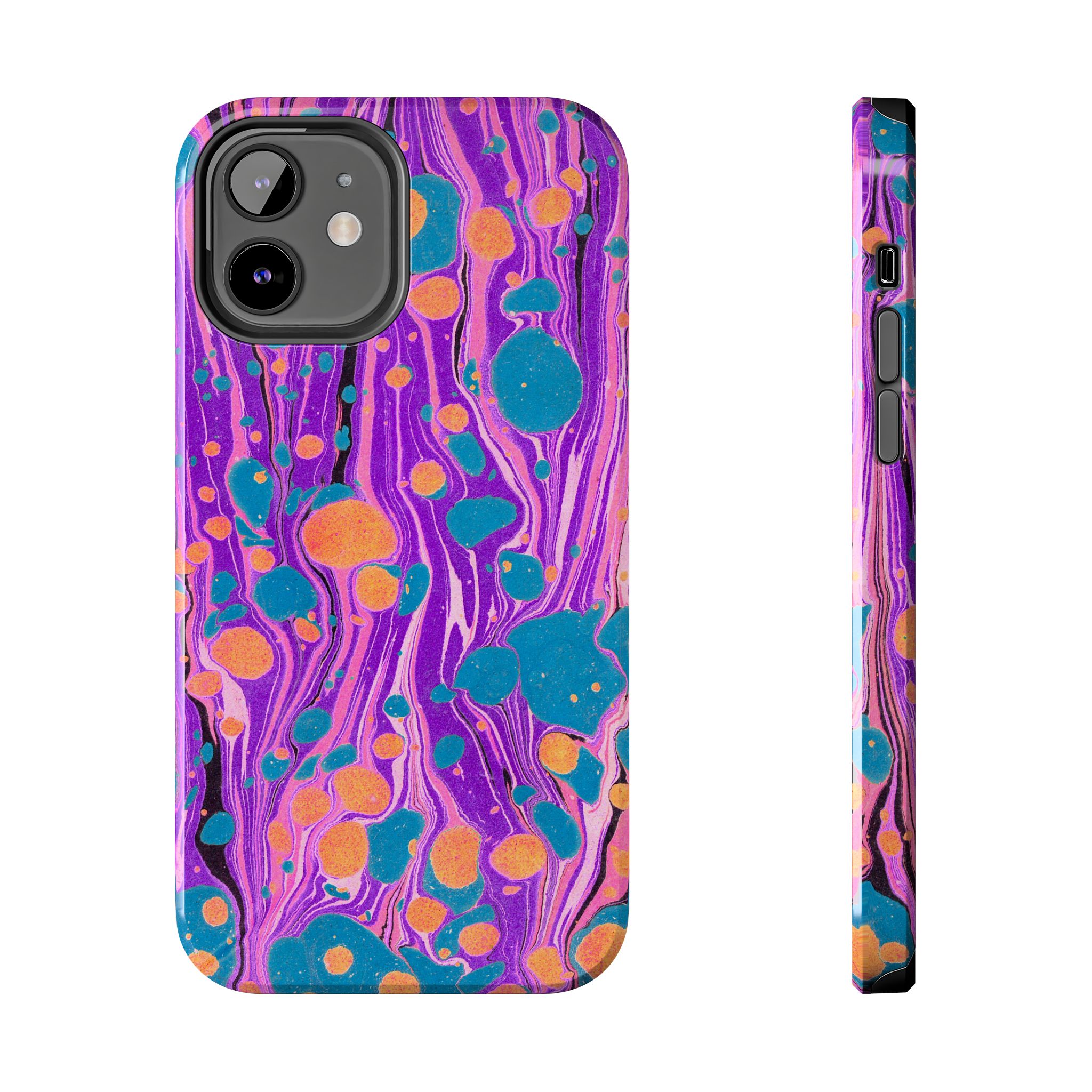 Marbled Phone Case - Purple, Orange & Blue - Image 13