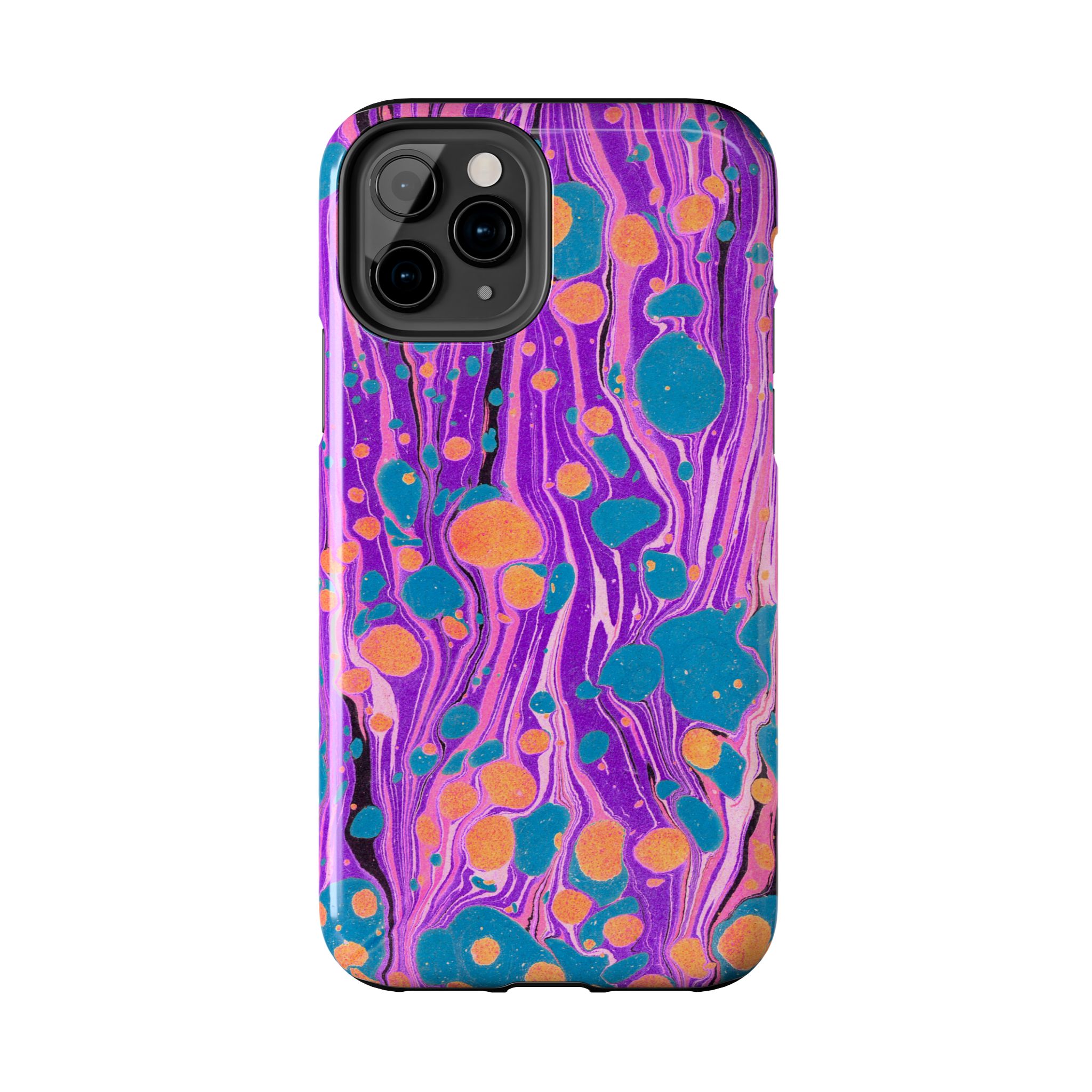 Marbled Phone Case - Purple, Orange & Blue - Image 6