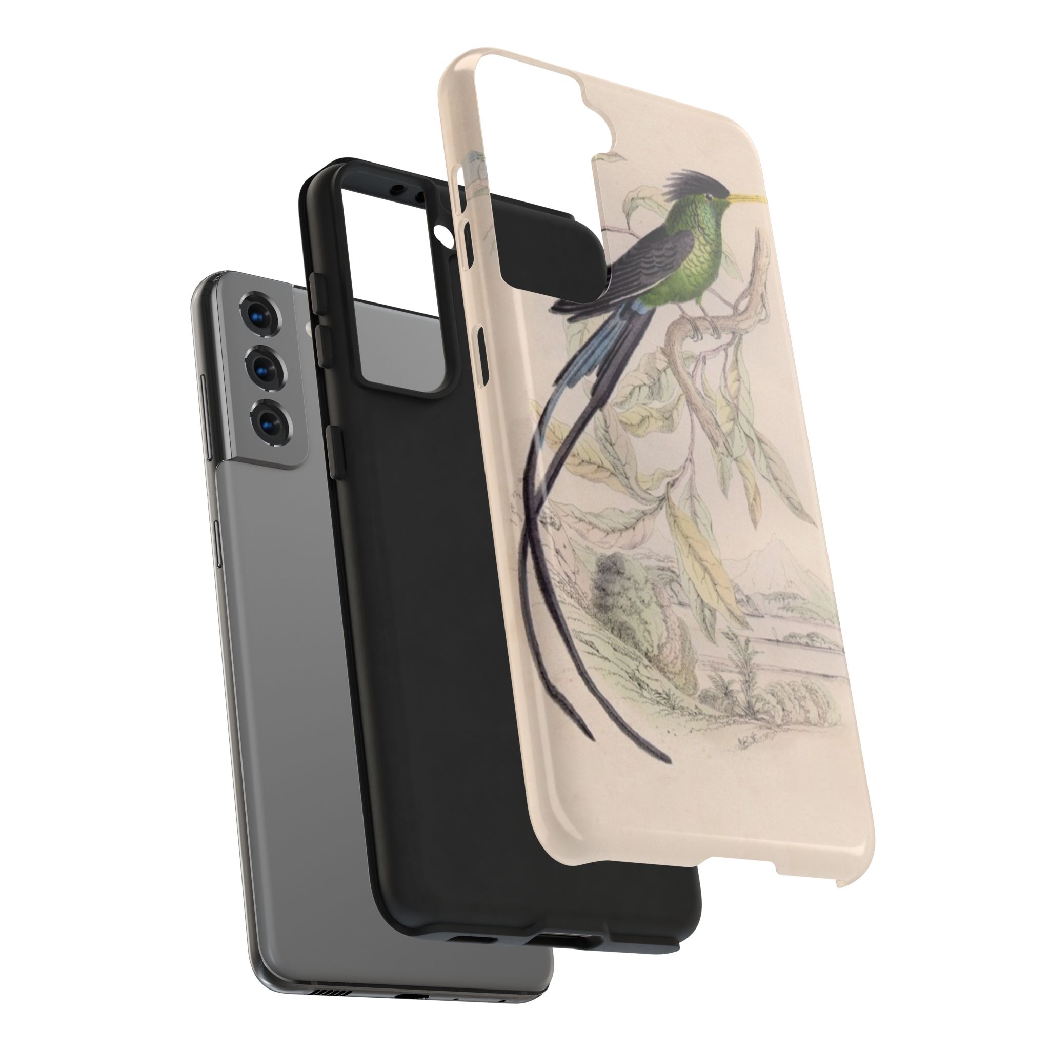 Black Capped Hummingbird Phone Case - Image 74