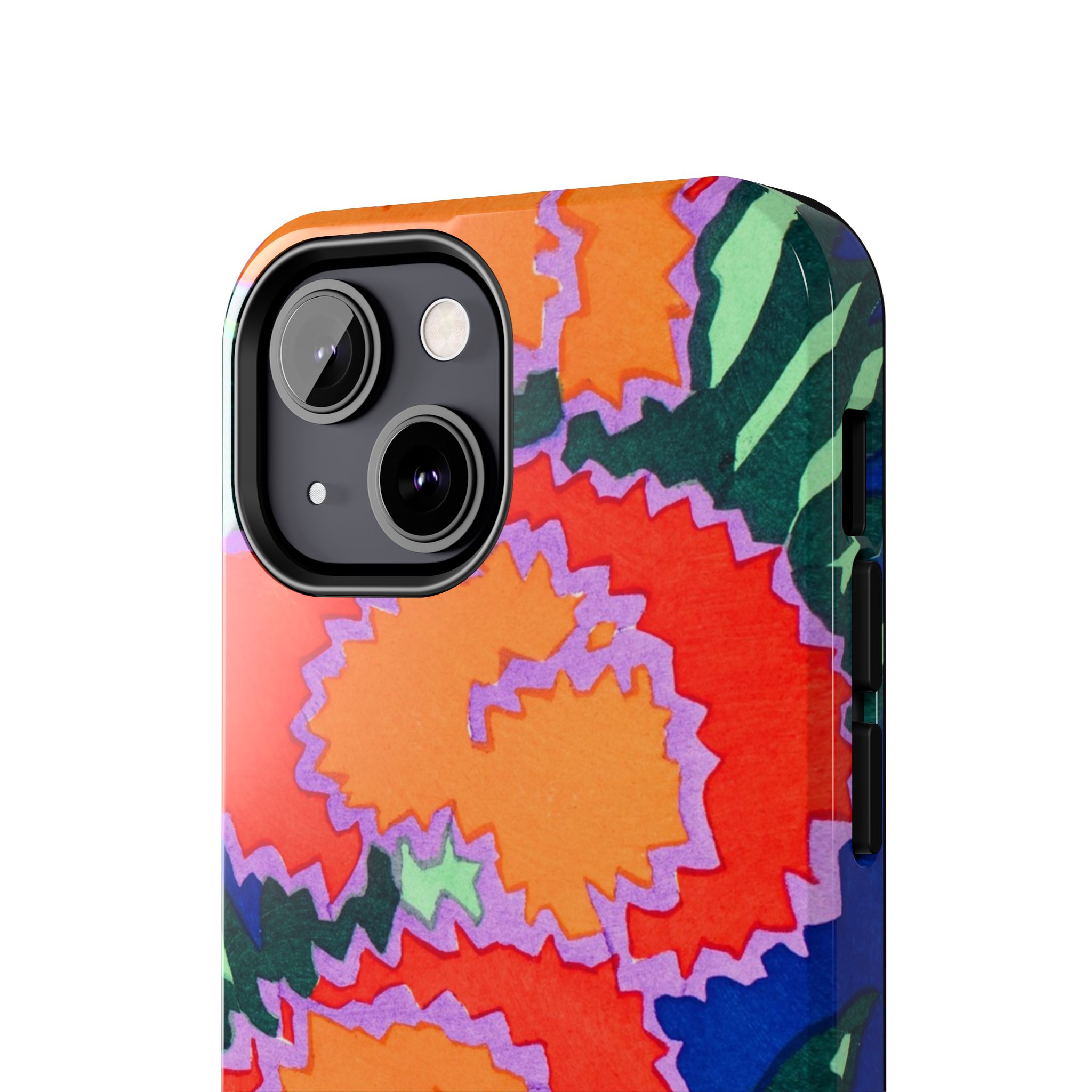 Orange & Red Floral Abstract Phone Case - Image 36