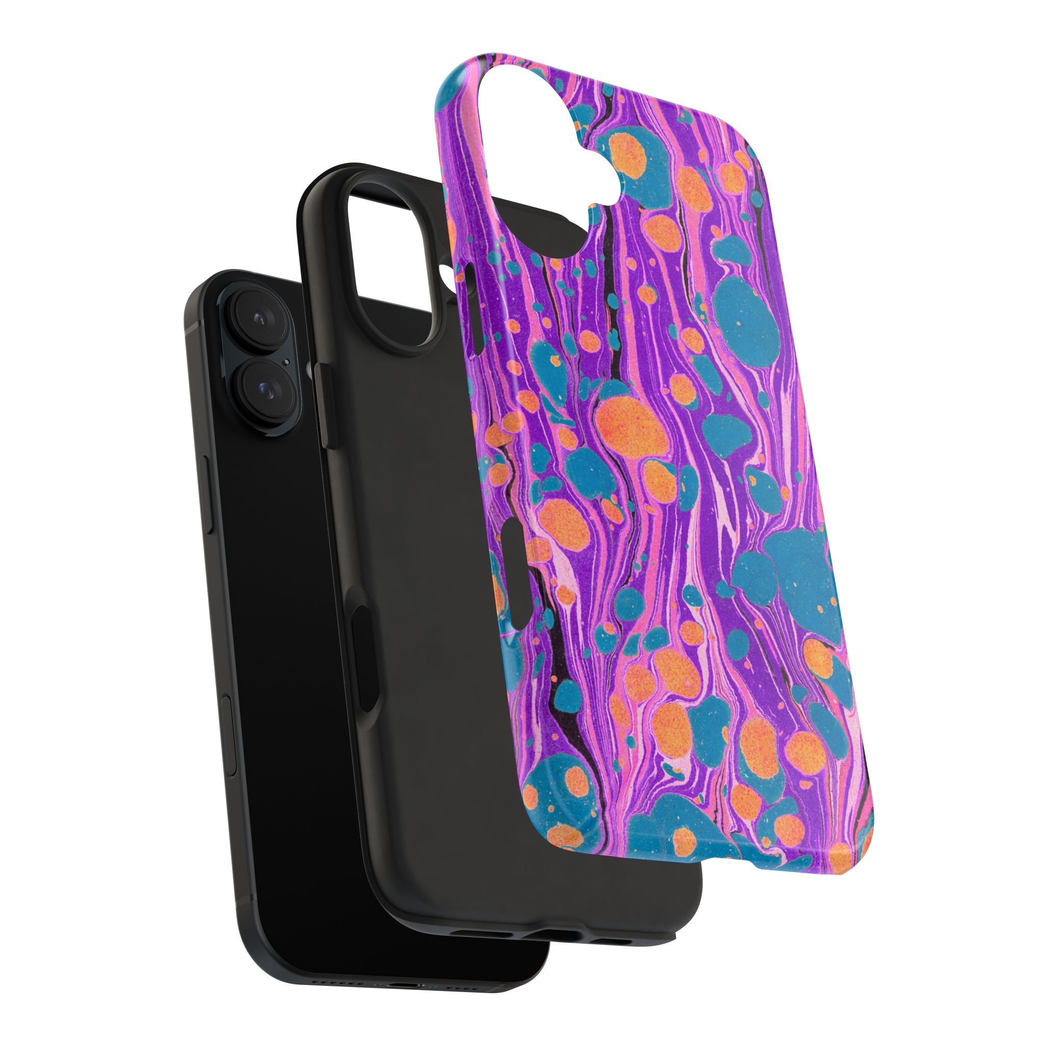 Marbled Phone Case - Purple, Orange & Blue - Image 80