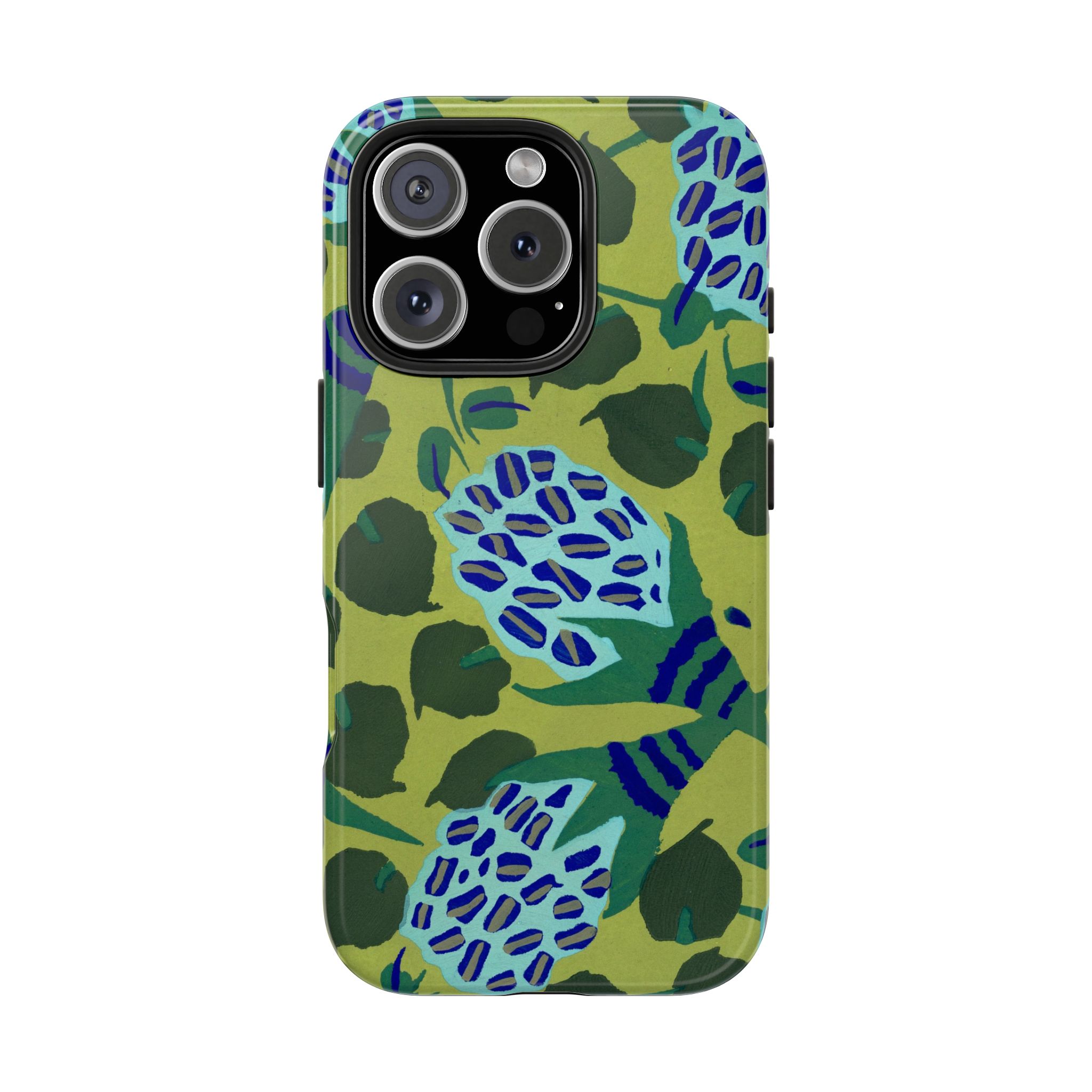 Blue & Green Floral Abstract Phone Case - Image 69