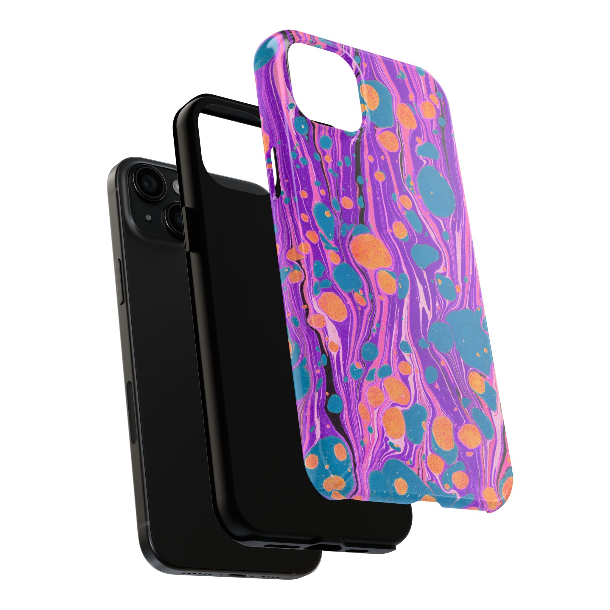 Marbled Phone Case - Purple, Orange & Blue - Image 64