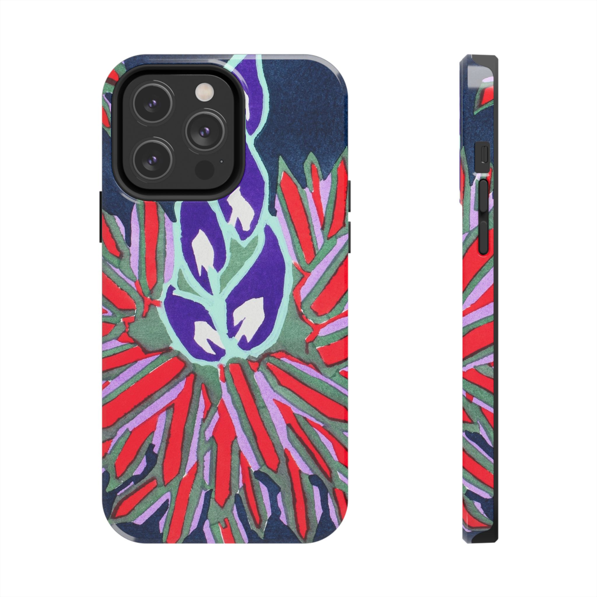 Red & Pink Abstract Phone Case - Image 49