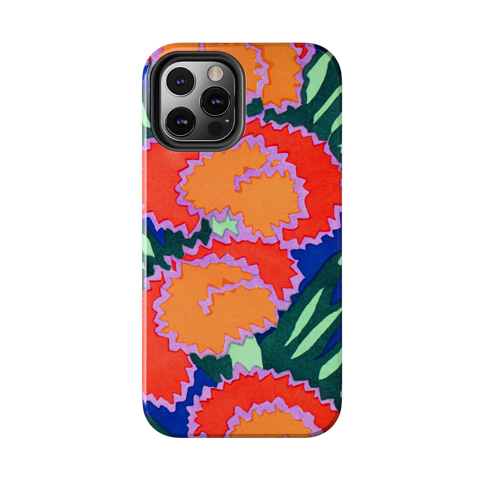 Orange & Red Floral Abstract Phone Case - Image 22