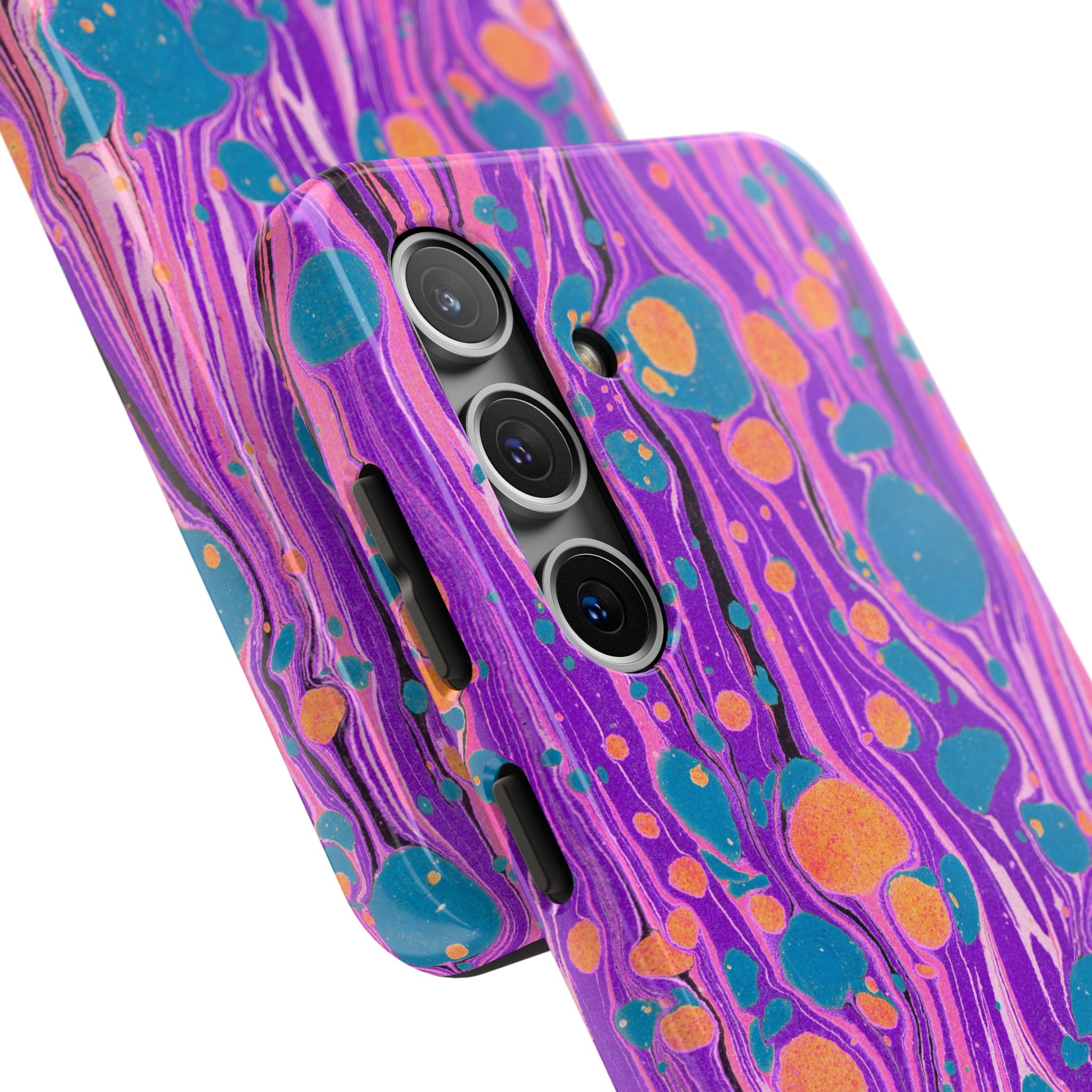 Marbled Phone Case - Purple, Orange & Blue - Image 82