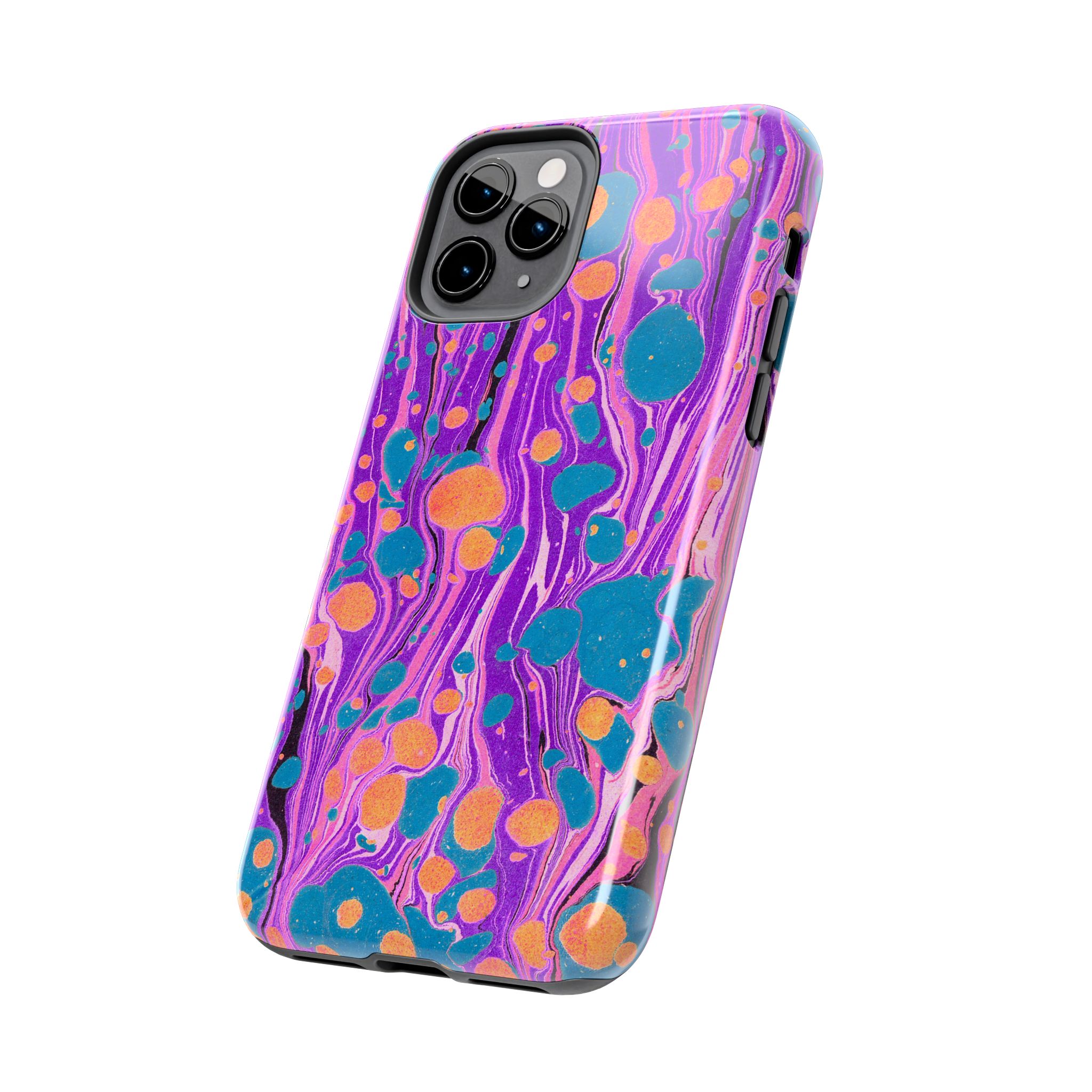 Marbled Phone Case - Purple, Orange & Blue - Image 7