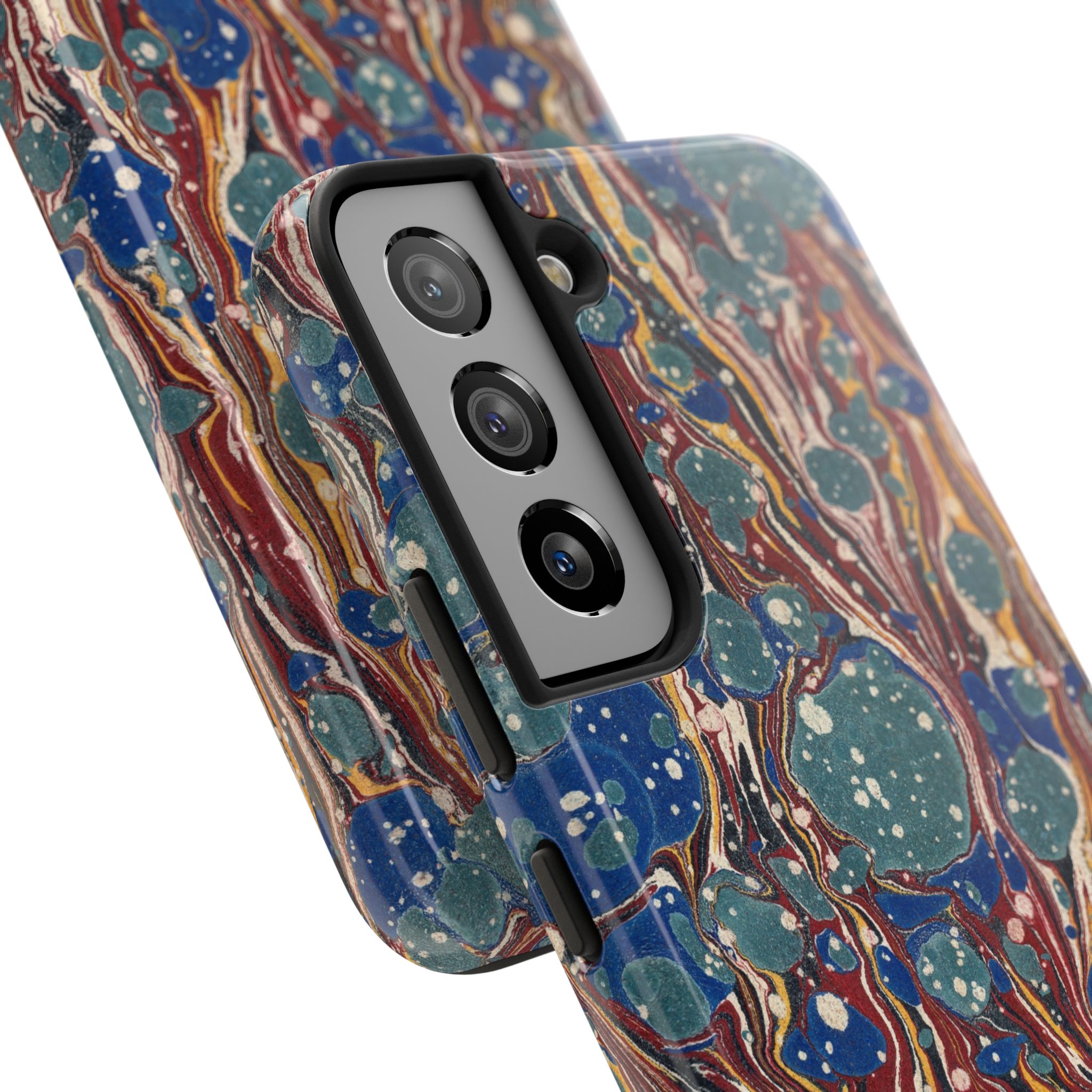 Marbled Phone Case - Dusty Blue & Rust - Image 90