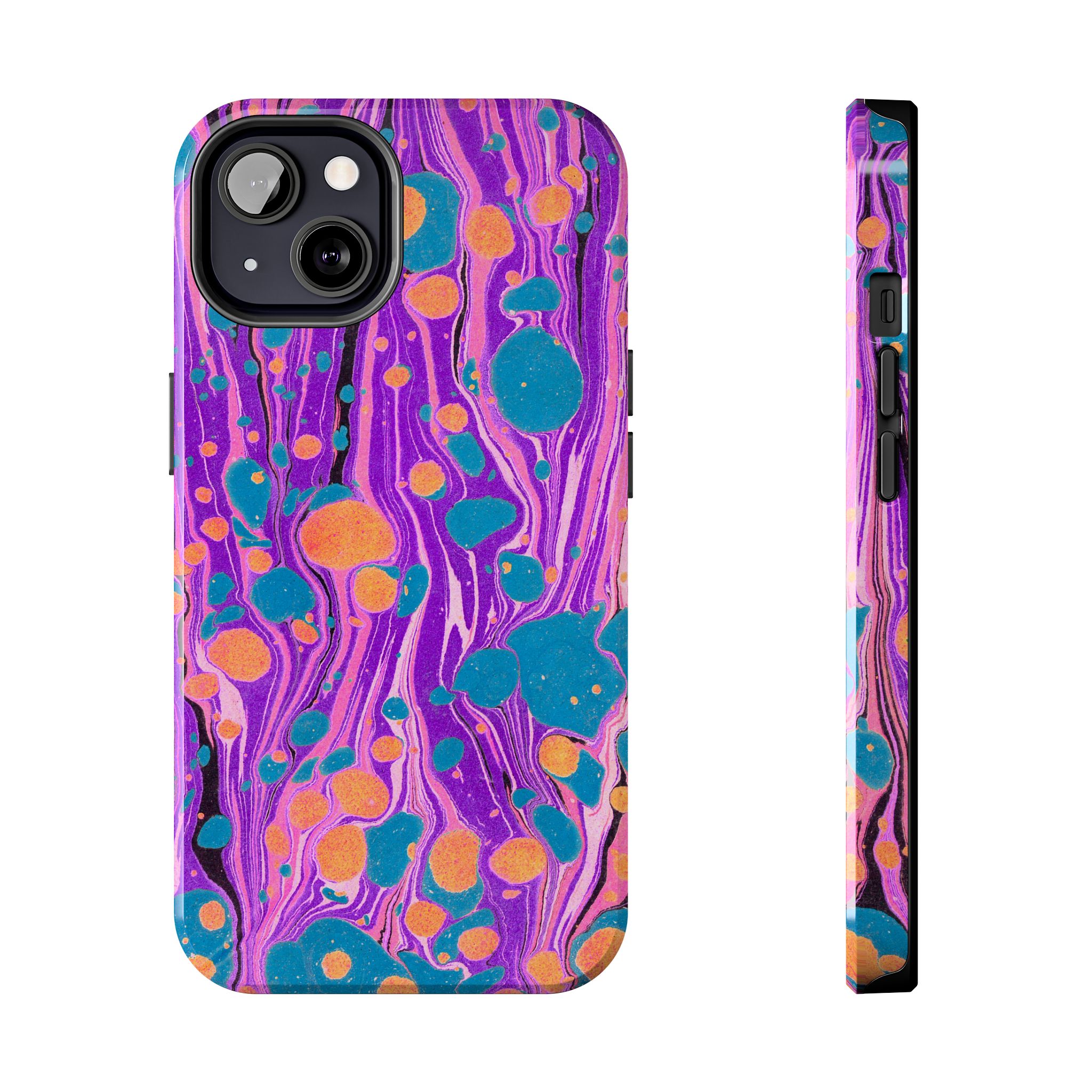 Marbled Phone Case - Purple, Orange & Blue - Image 29