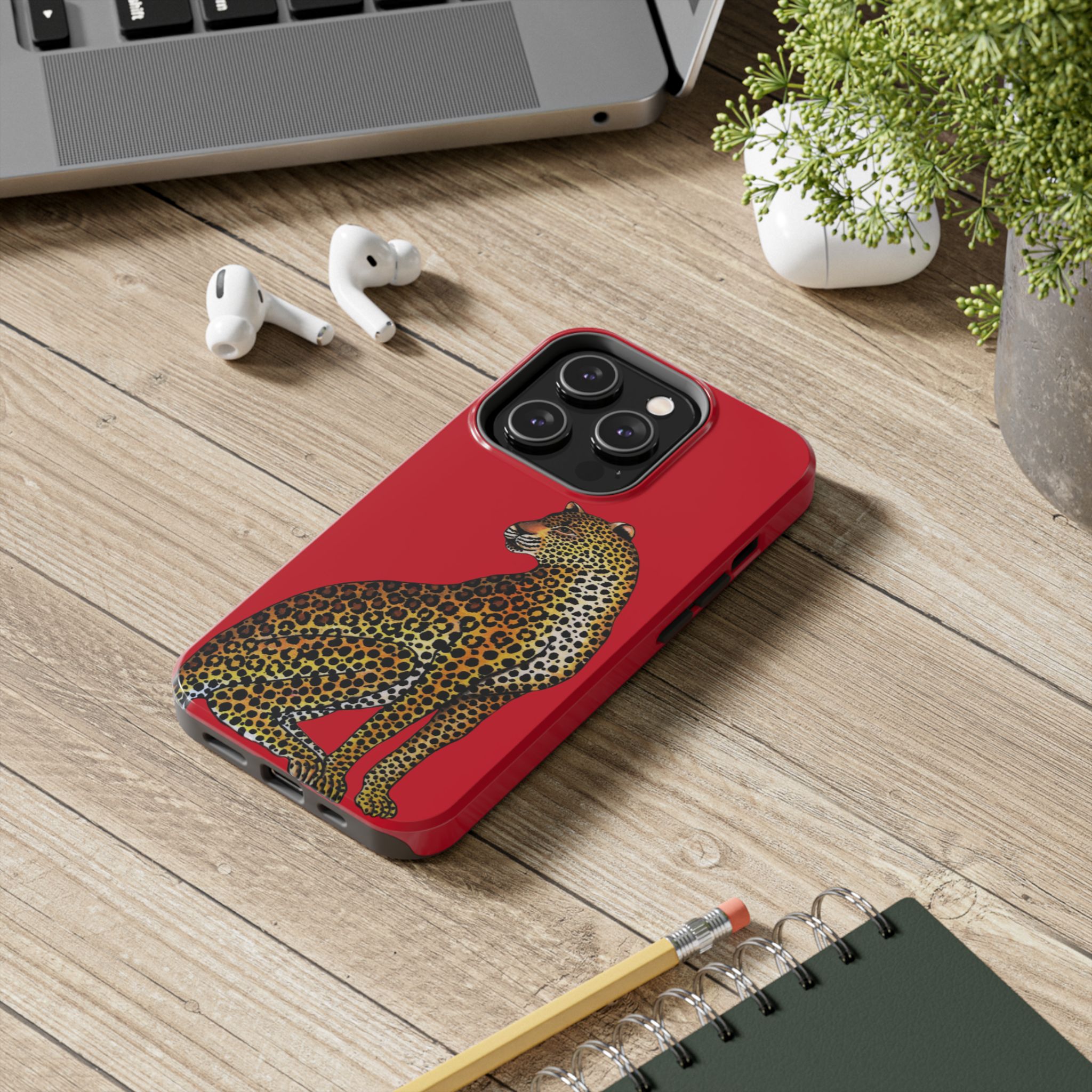 Leopard Phone Case - Red - Image 48