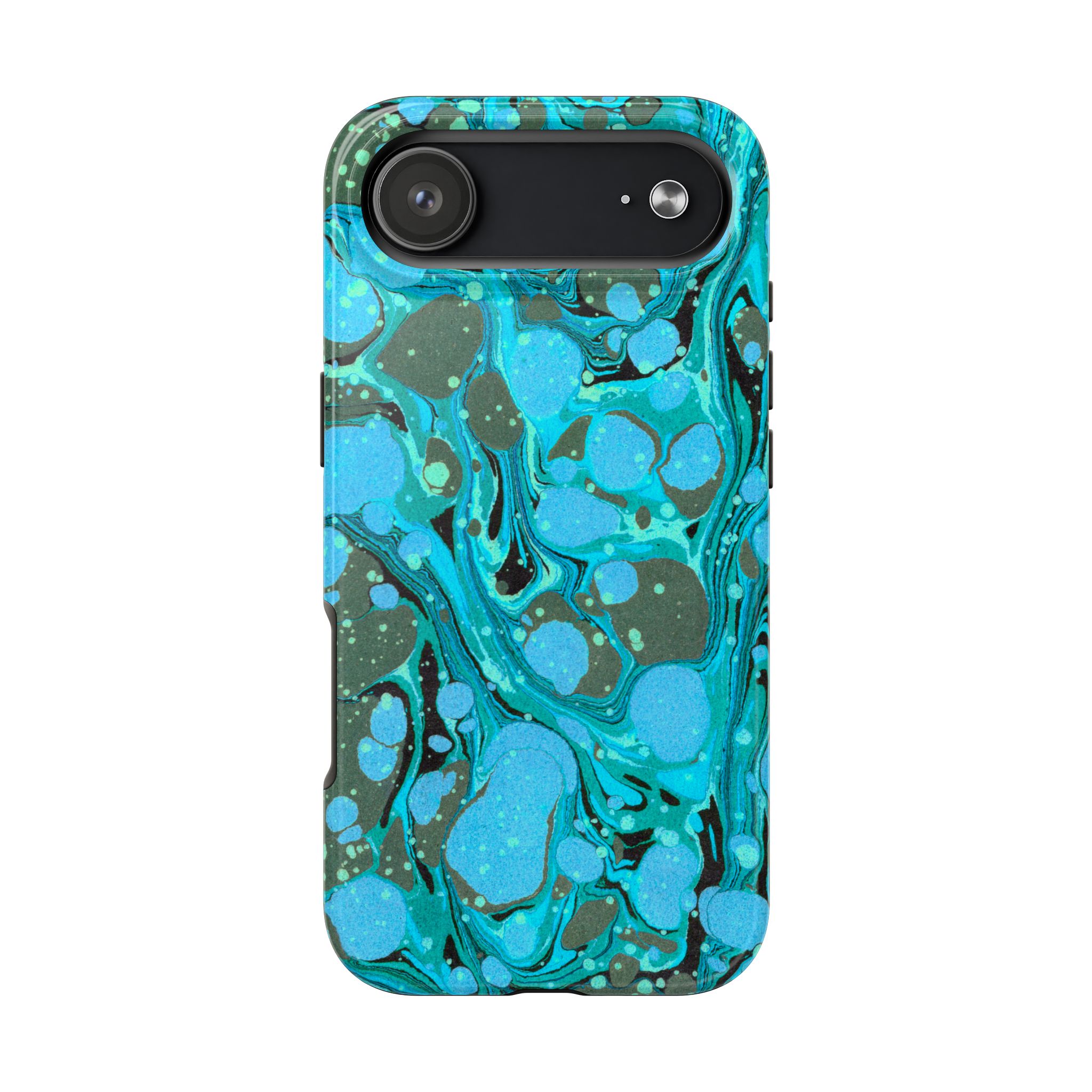 Marbled Phone Case - Aqua & Moss Green - Image 100