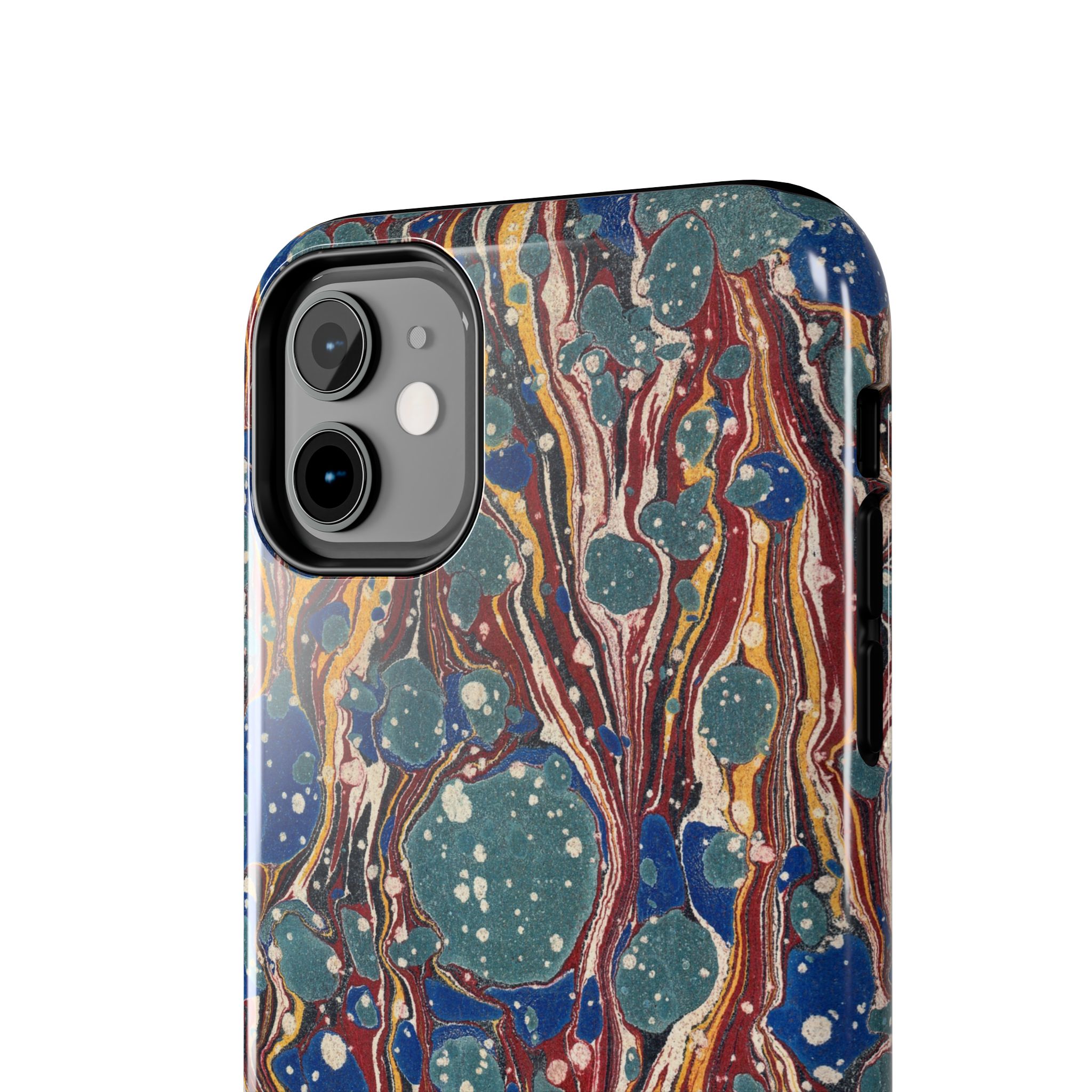 Marbled Phone Case - Dusty Blue & Rust - Image 4