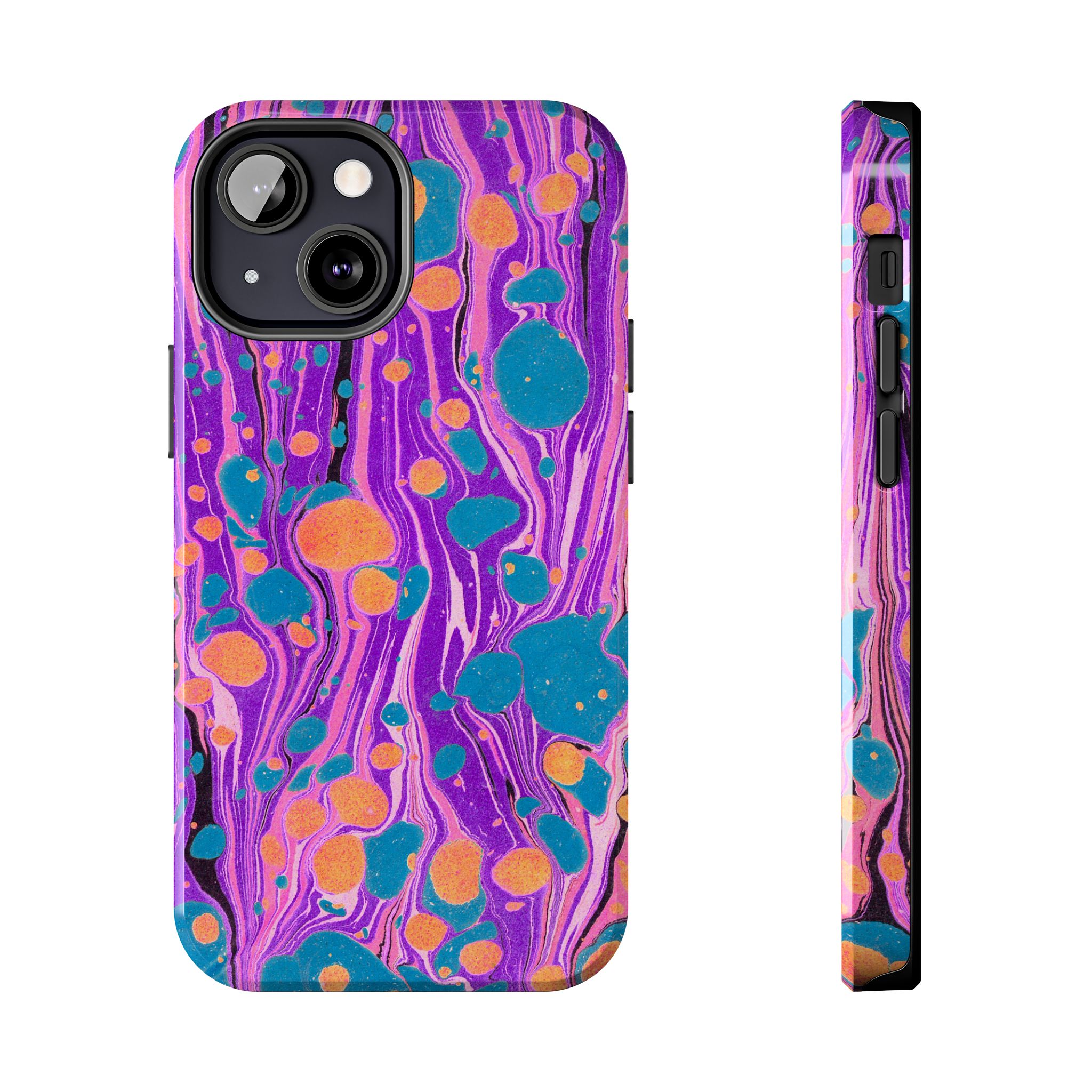 Marbled Phone Case - Purple, Orange & Blue - Image 33