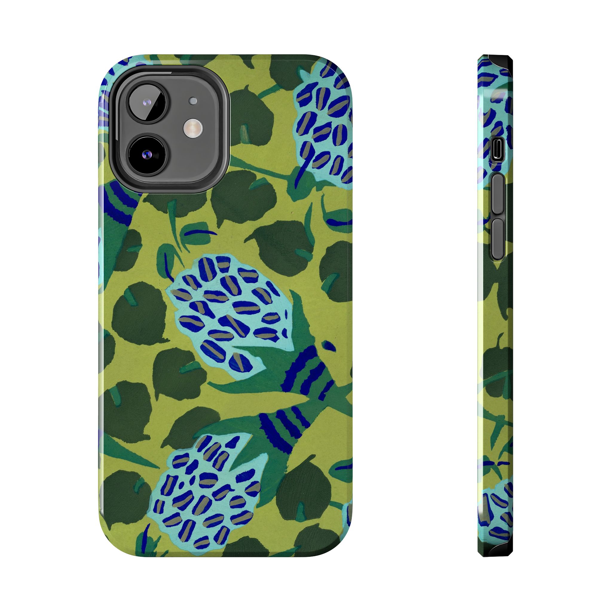 Blue & Green Floral Abstract Phone Case - Image 13