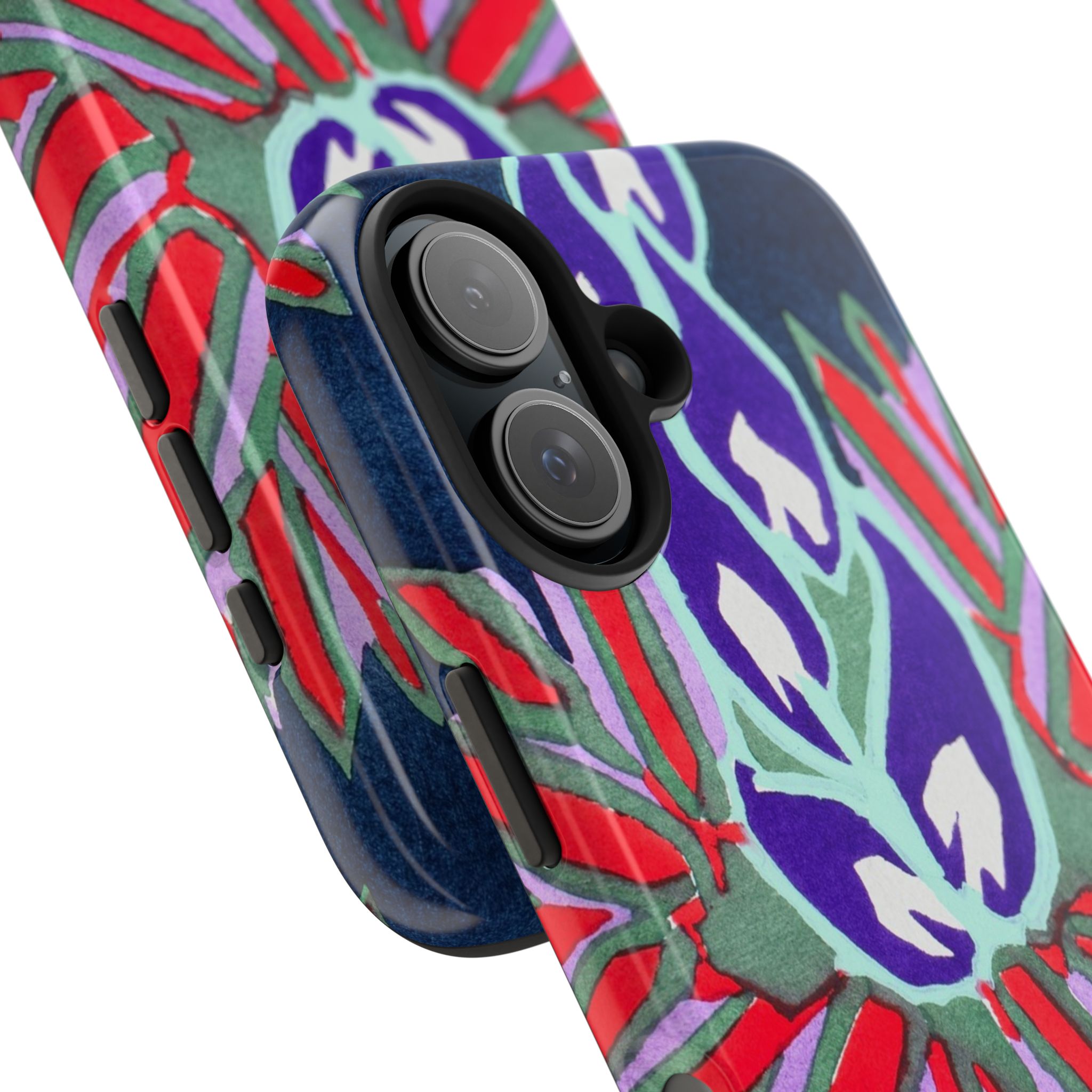 Red & Pink Abstract Phone Case - Image 76