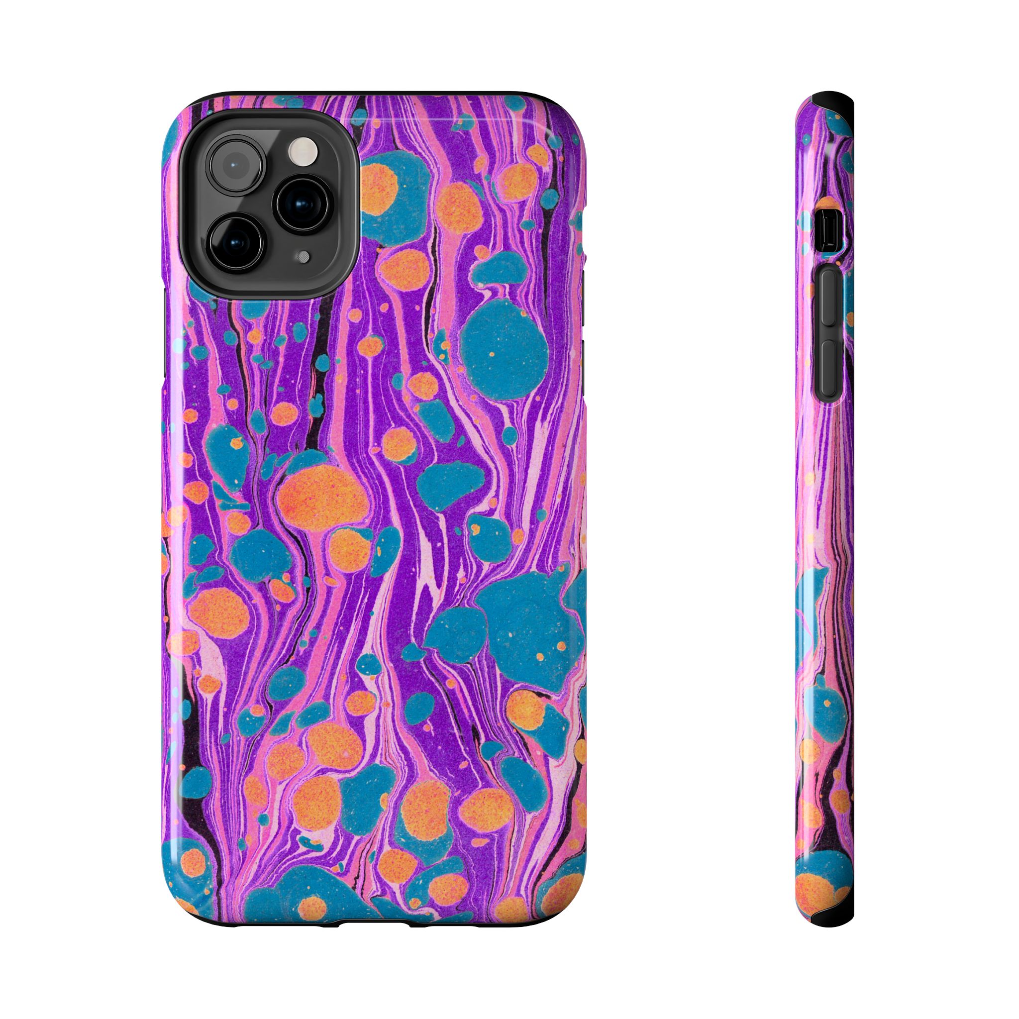 Marbled Phone Case - Purple, Orange & Blue - Image 9