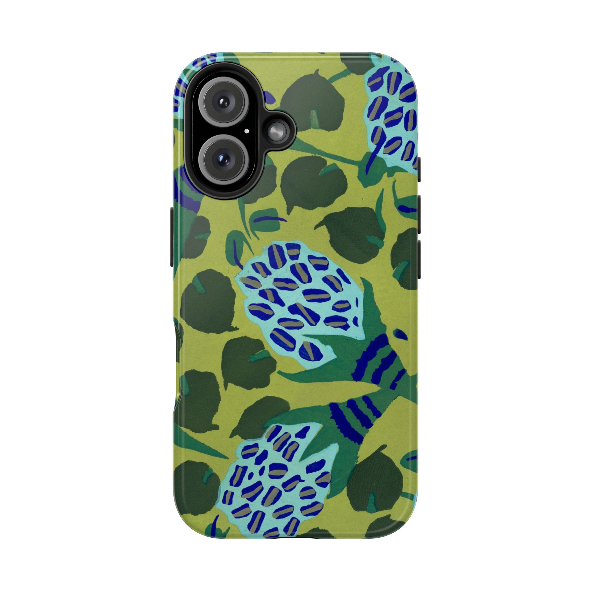 Blue & Green Floral Abstract Phone Case - Image 75