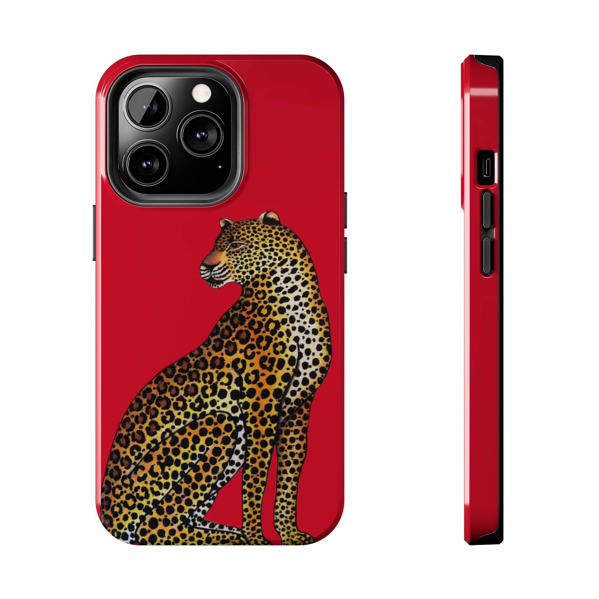 Leopard Phone Case - Red - Image 37