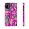 Marbled Phone Case - Pink, Magenta & Moss Green