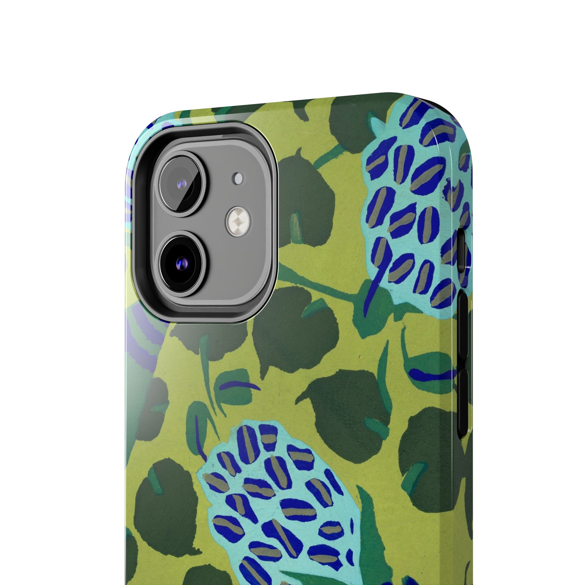 Blue & Green Floral Abstract Phone Case - Image 16