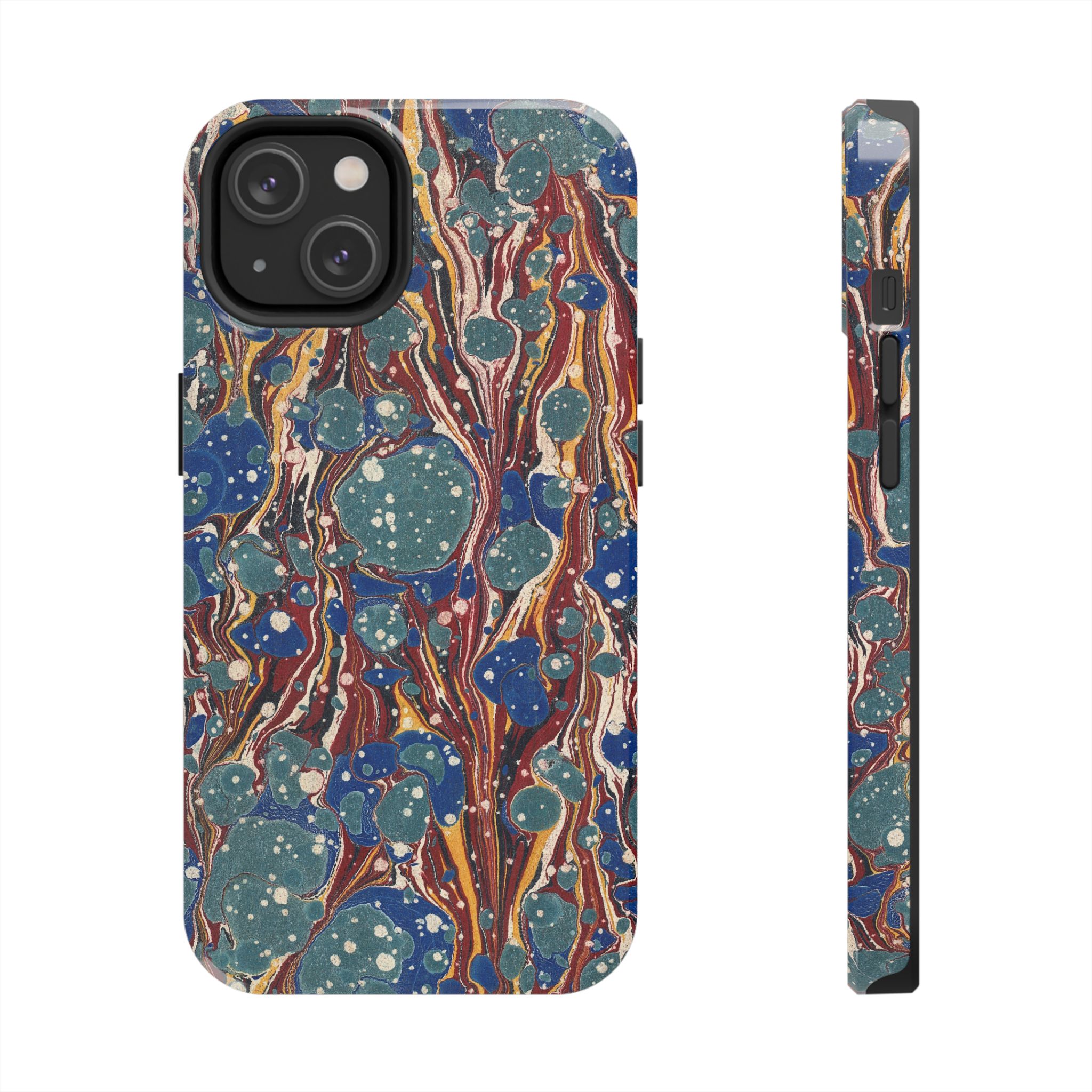 Marbled Phone Case - Dusty Blue & Rust - Image 45