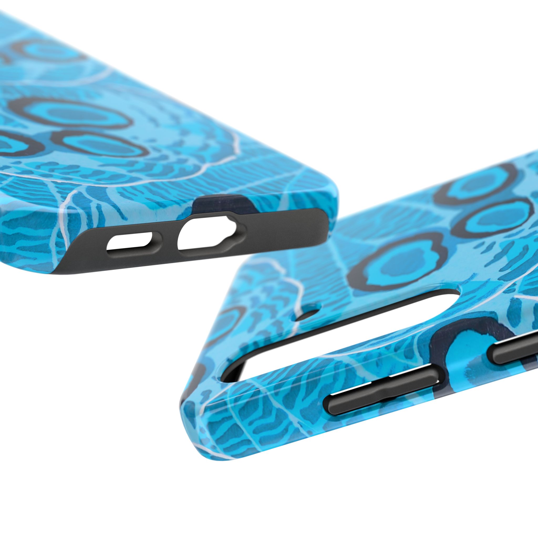 Abstract Spider Web Phone Case - Blue - Image 83