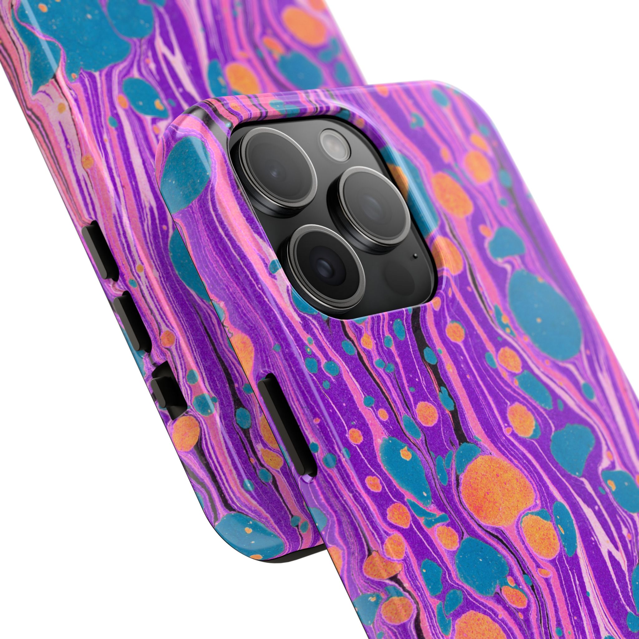 Marbled Phone Case - Purple, Orange & Blue - Image 66
