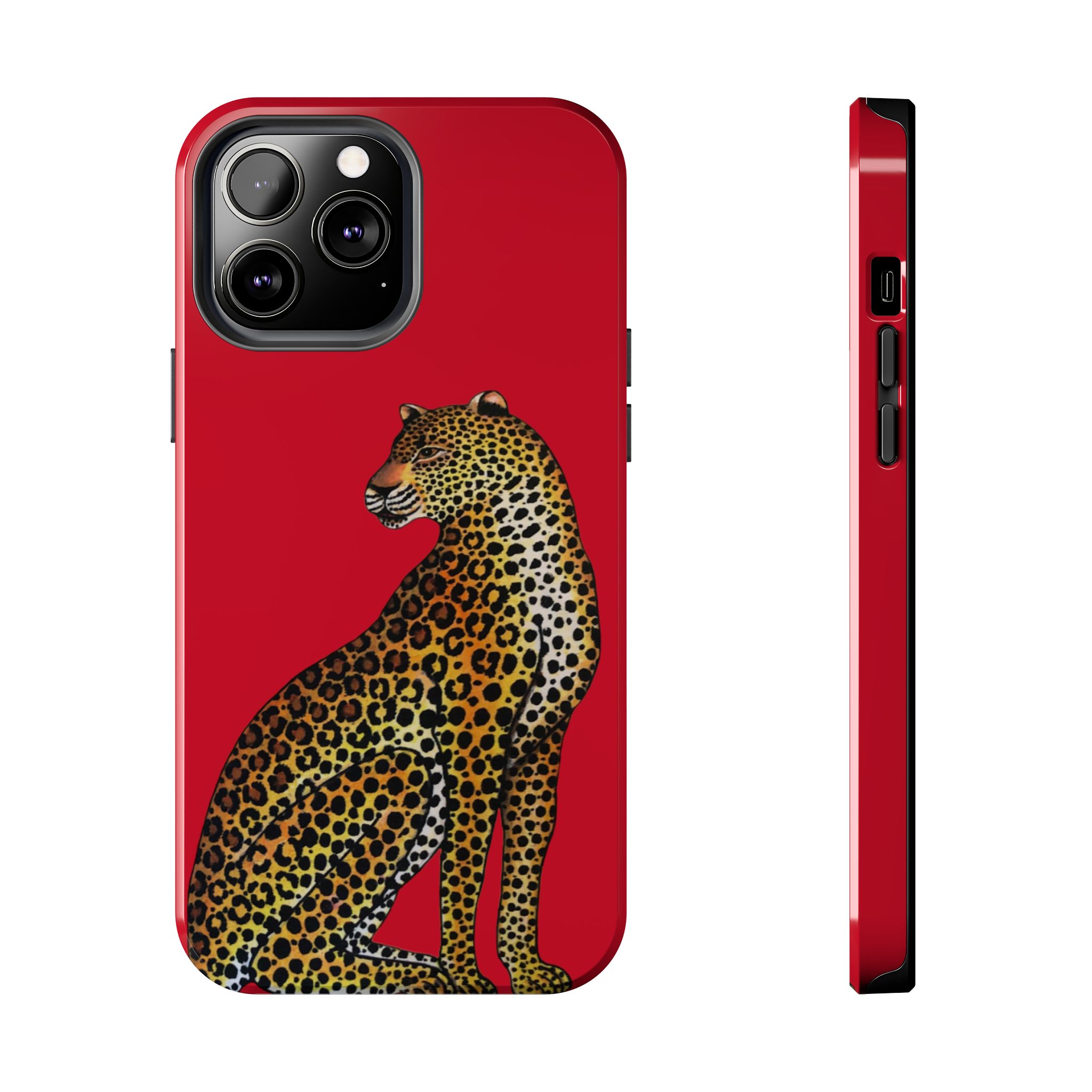 Leopard Phone Case - Red - Image 41