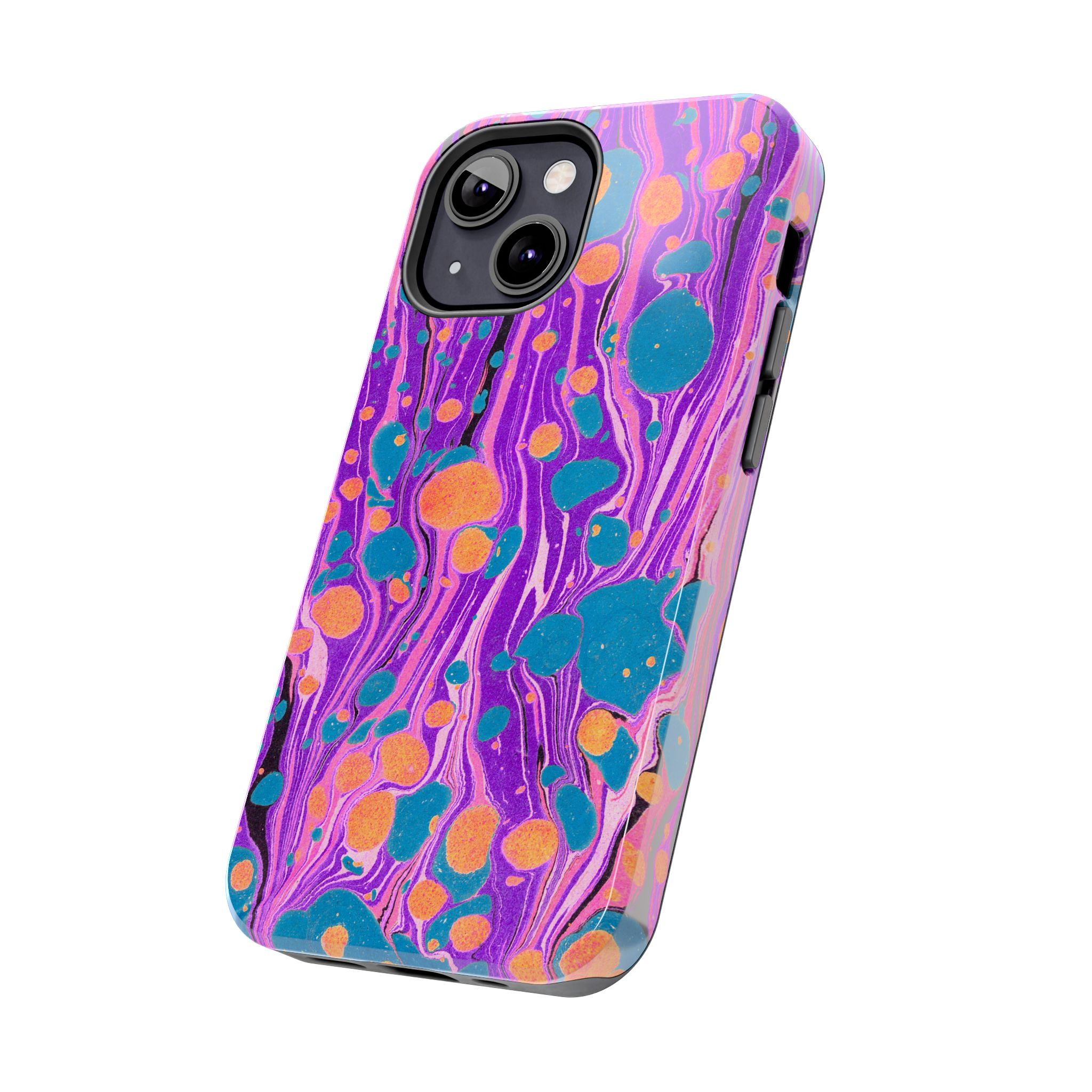 Marbled Phone Case - Purple, Orange & Blue - Image 35