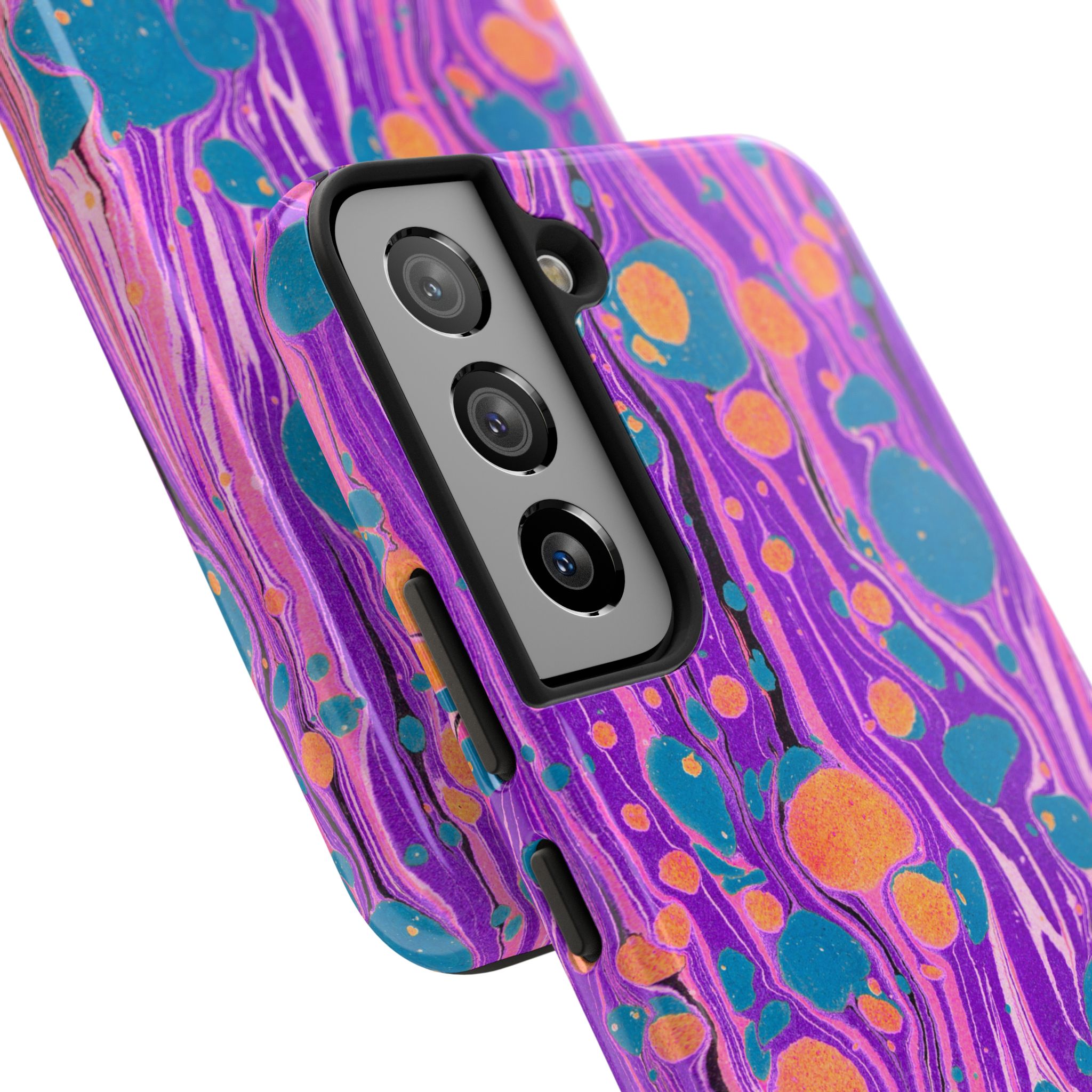 Marbled Phone Case - Purple, Orange & Blue - Image 90